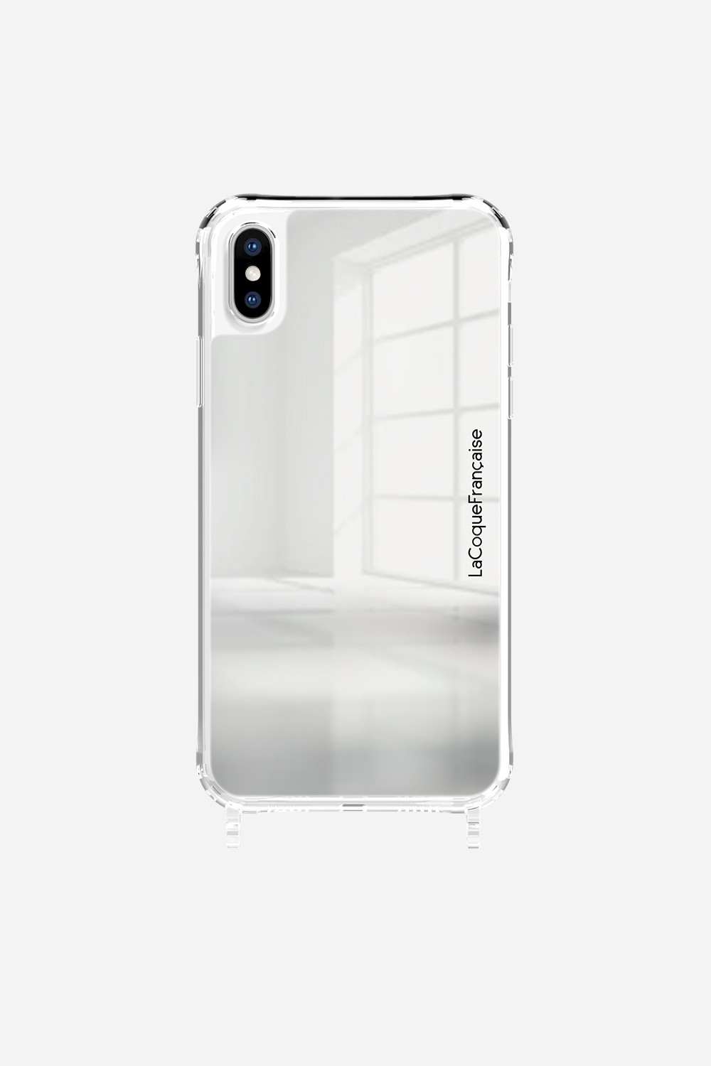 Mirror phone case with rings for iPhone XS Max LA COQUE FRANCAISE Silver