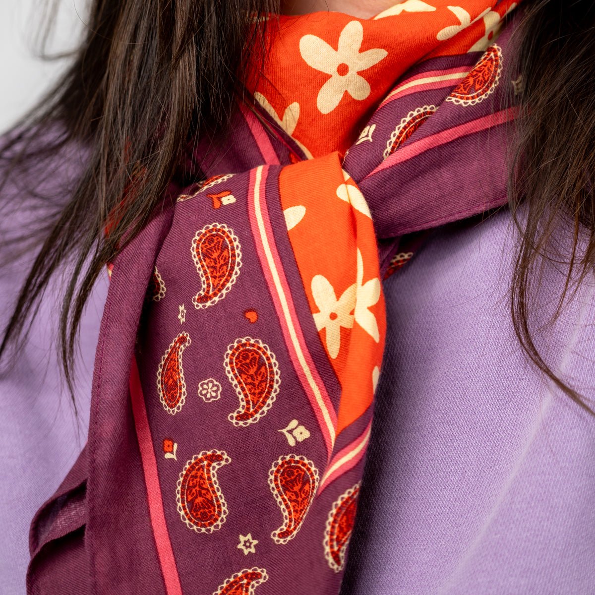 Organic cotton scarf BILLYBELT Red