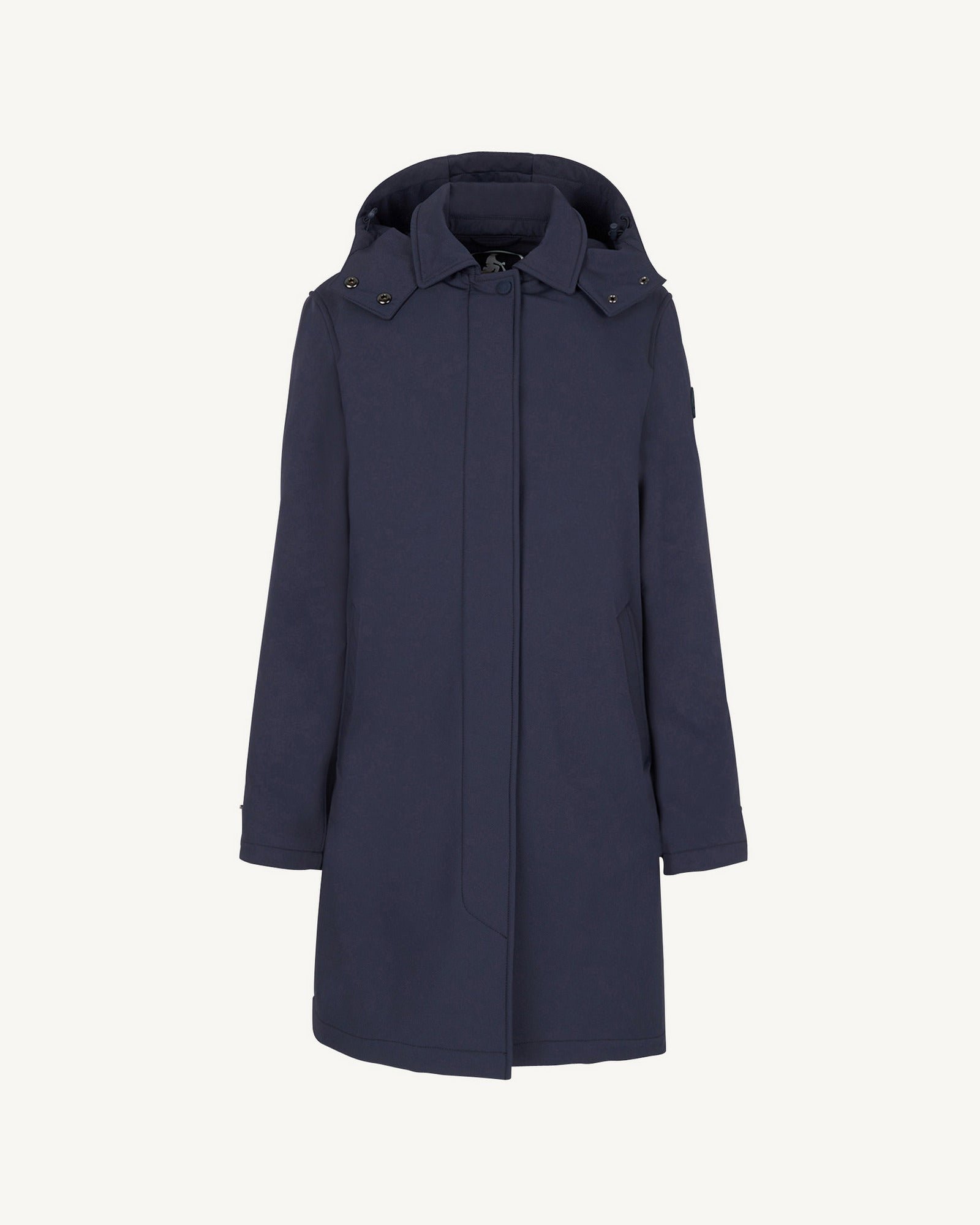 Waterproof coat with removable hood in corinth JOTT Blue