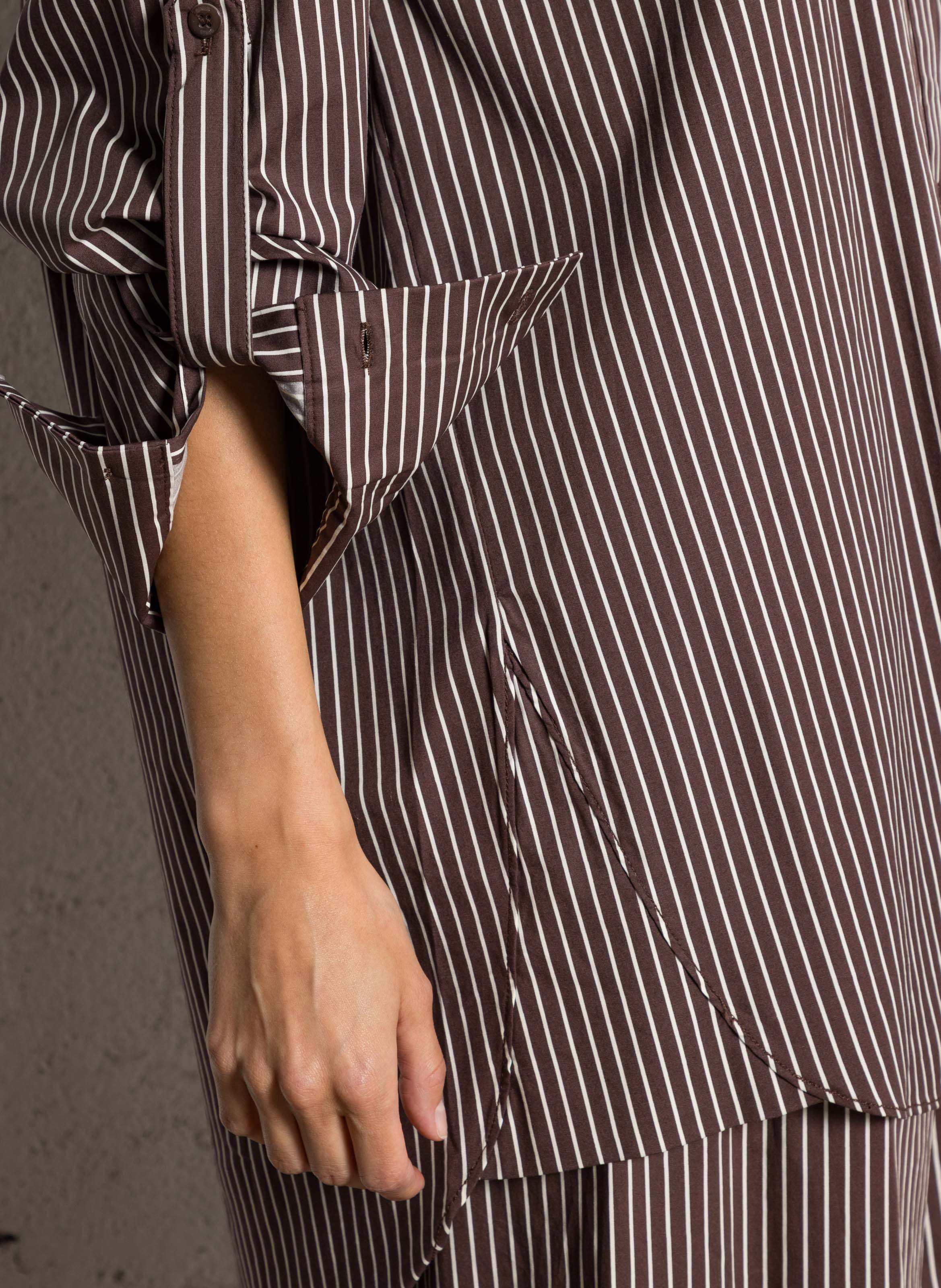 Oversize cotton-blend shirt STAUD Multicolored