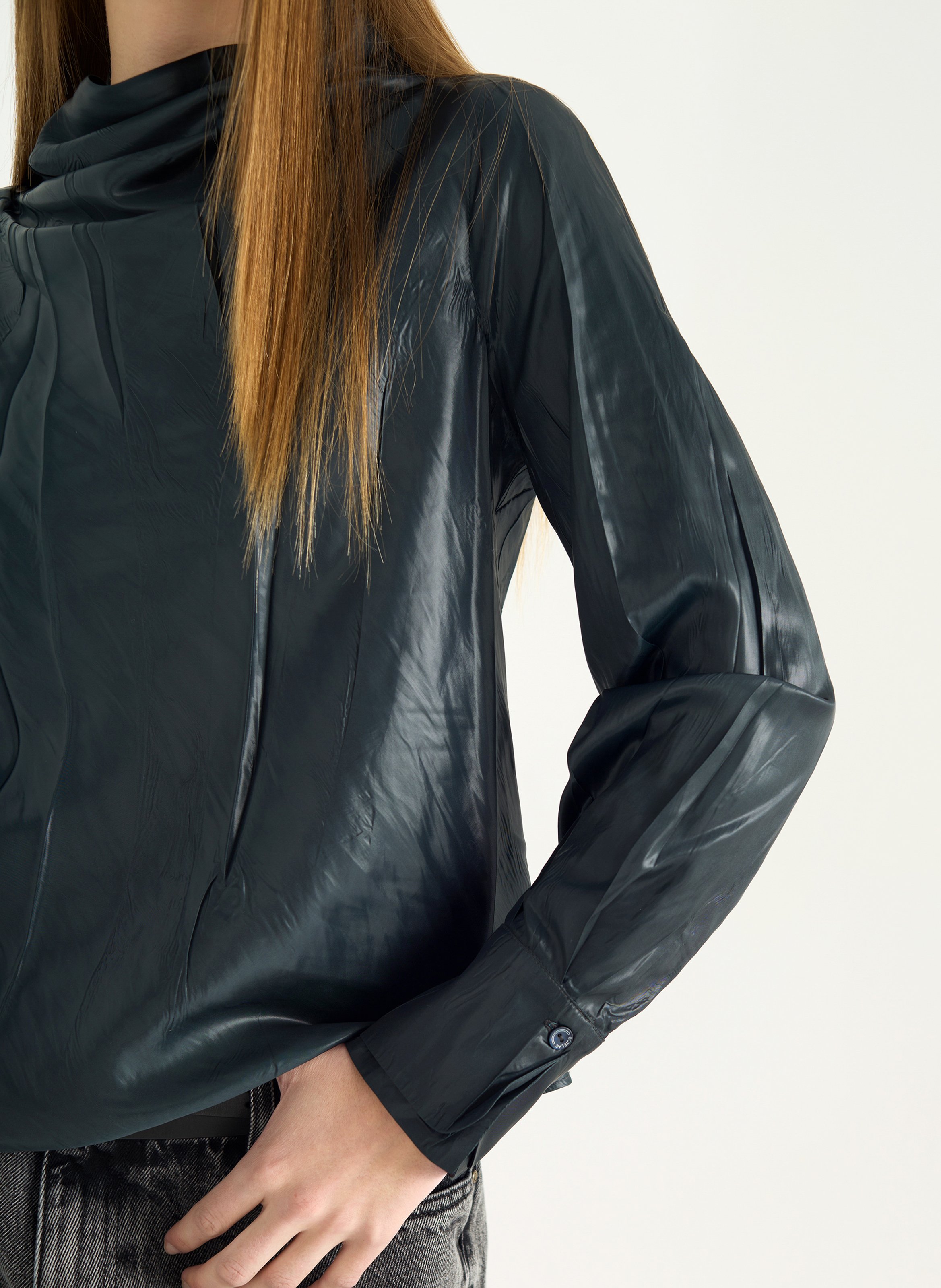 Turtleneck top COTELAC Green