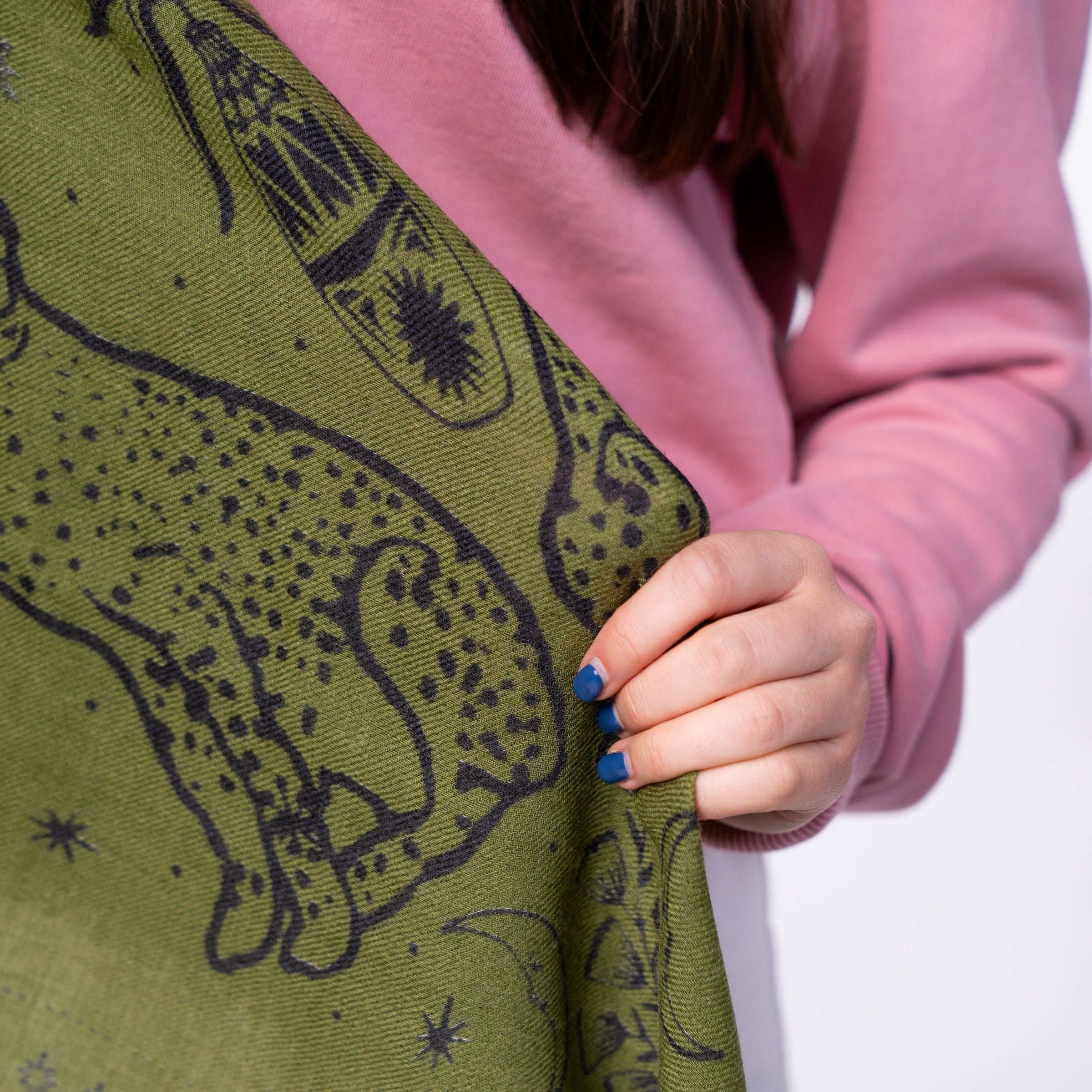 Small wool sasha scarf BILLYBELT Khaki