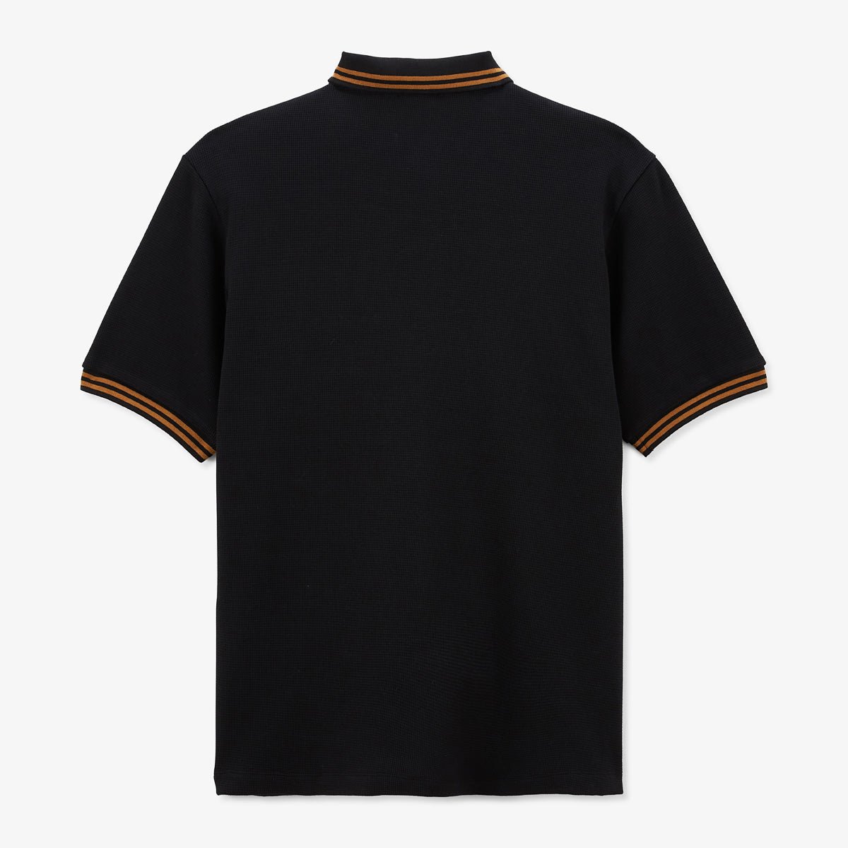 Short-sleeved waffle fabric polo SERGE BLANCO Black