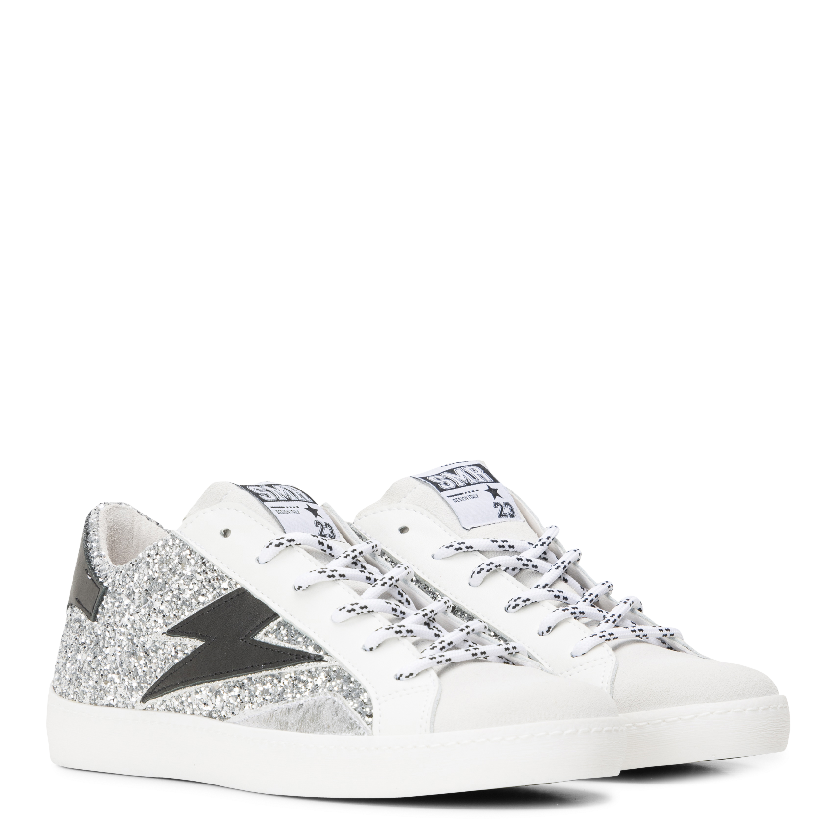 Baskets basses en cuir mélangé SEMERDJIAN - SMR Blanc