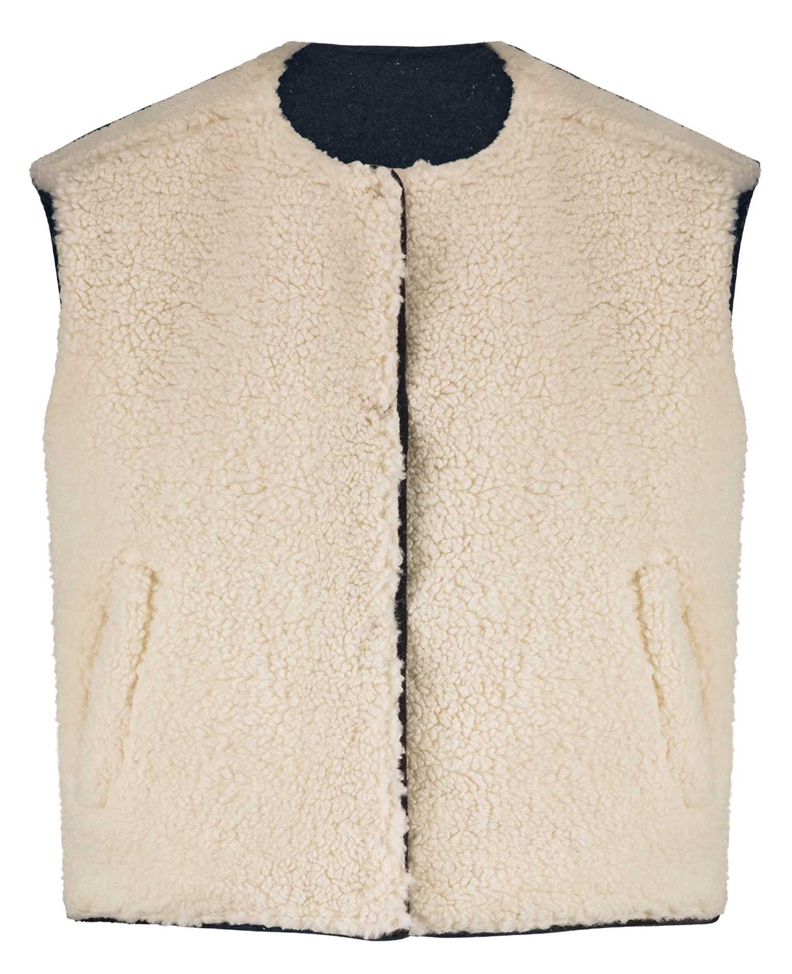 Veste sans manches réversible en laine mélangée BY BAR Bleu