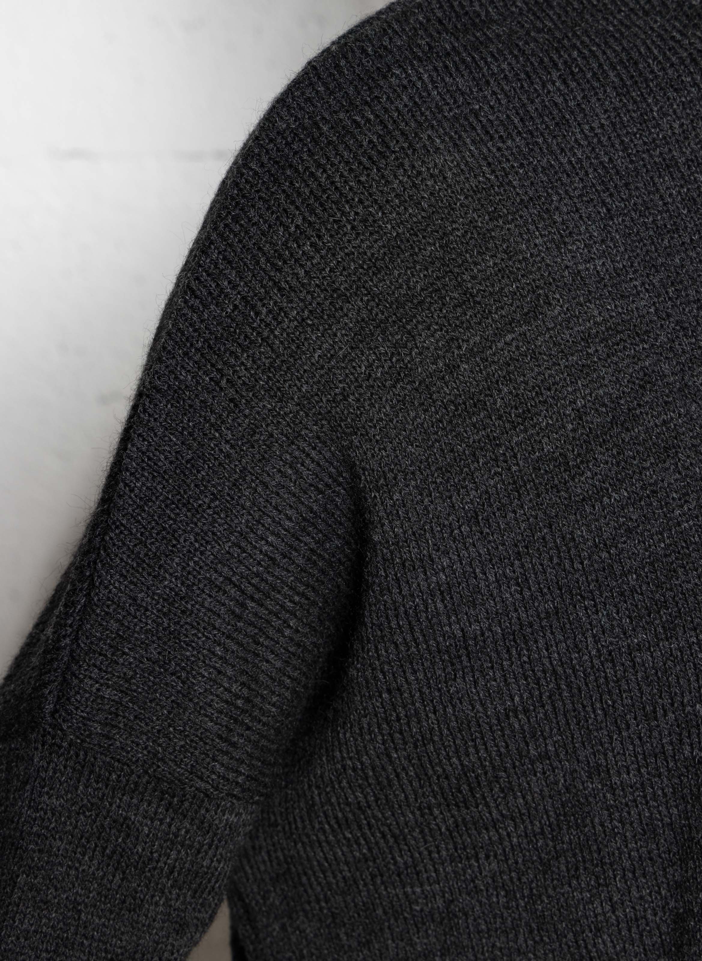 Pull oversize col rond en alpaga mélangé  MASSCOB Noir