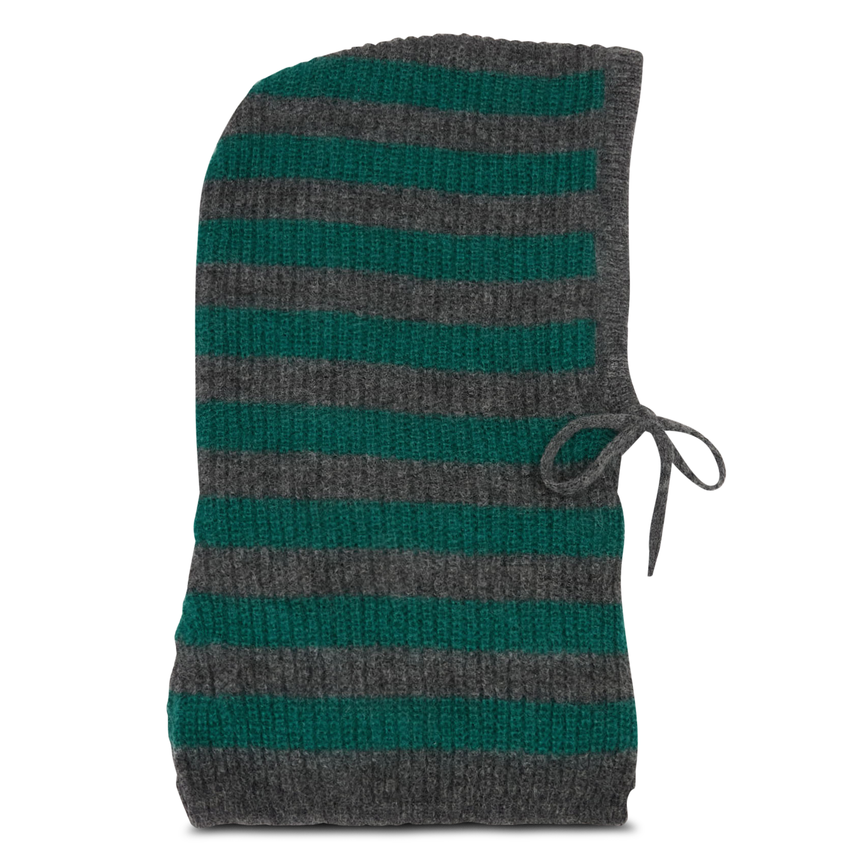 Gestreepte capuchon van gemengde mohair LEON & HARPER Groen
