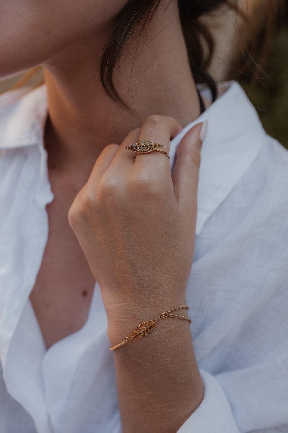 Bracelet feuille plaqué argent MONSIEUR SIMONE Argent