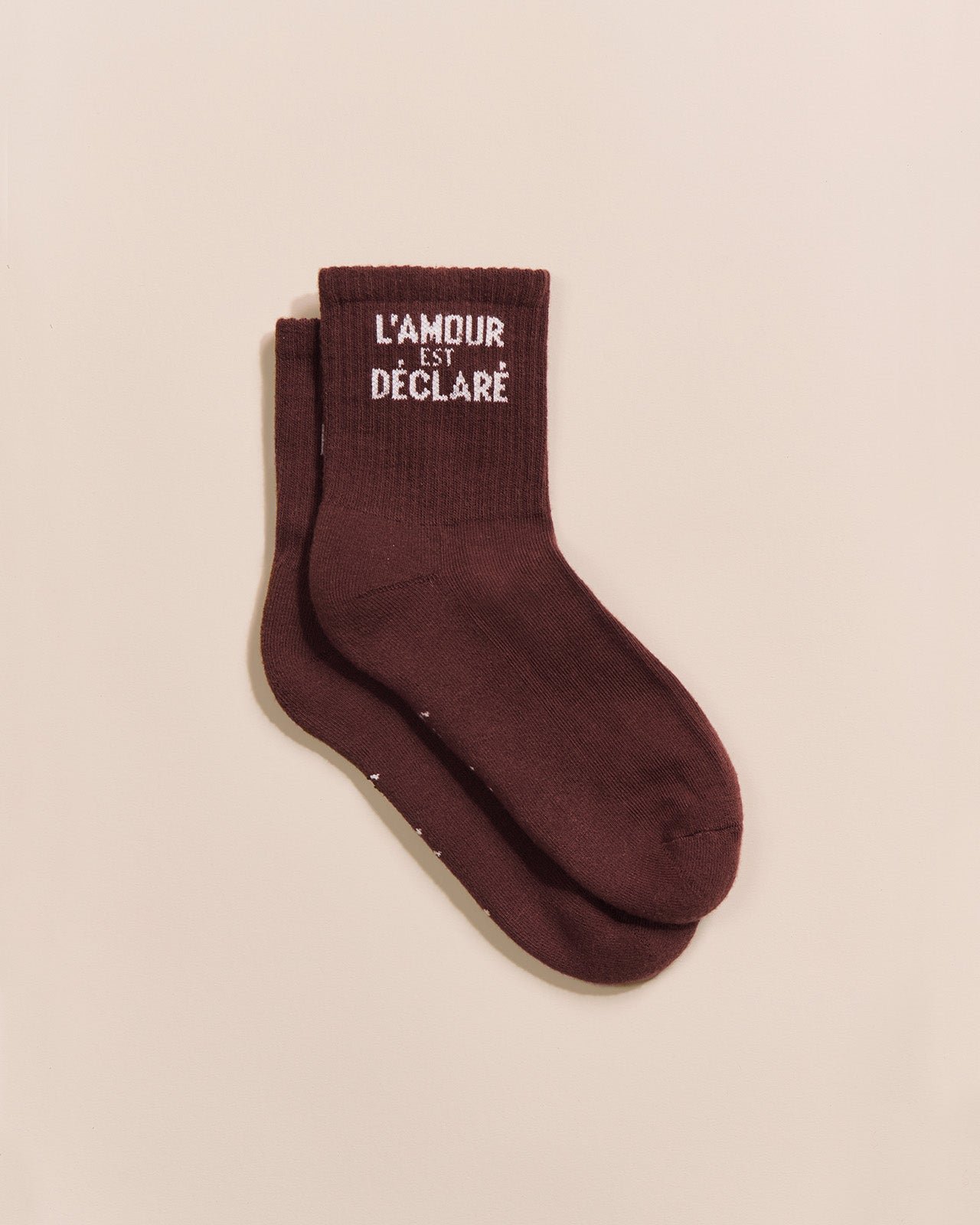 Les chaussettes l'amour est déclaré EMOI EMOI Marron