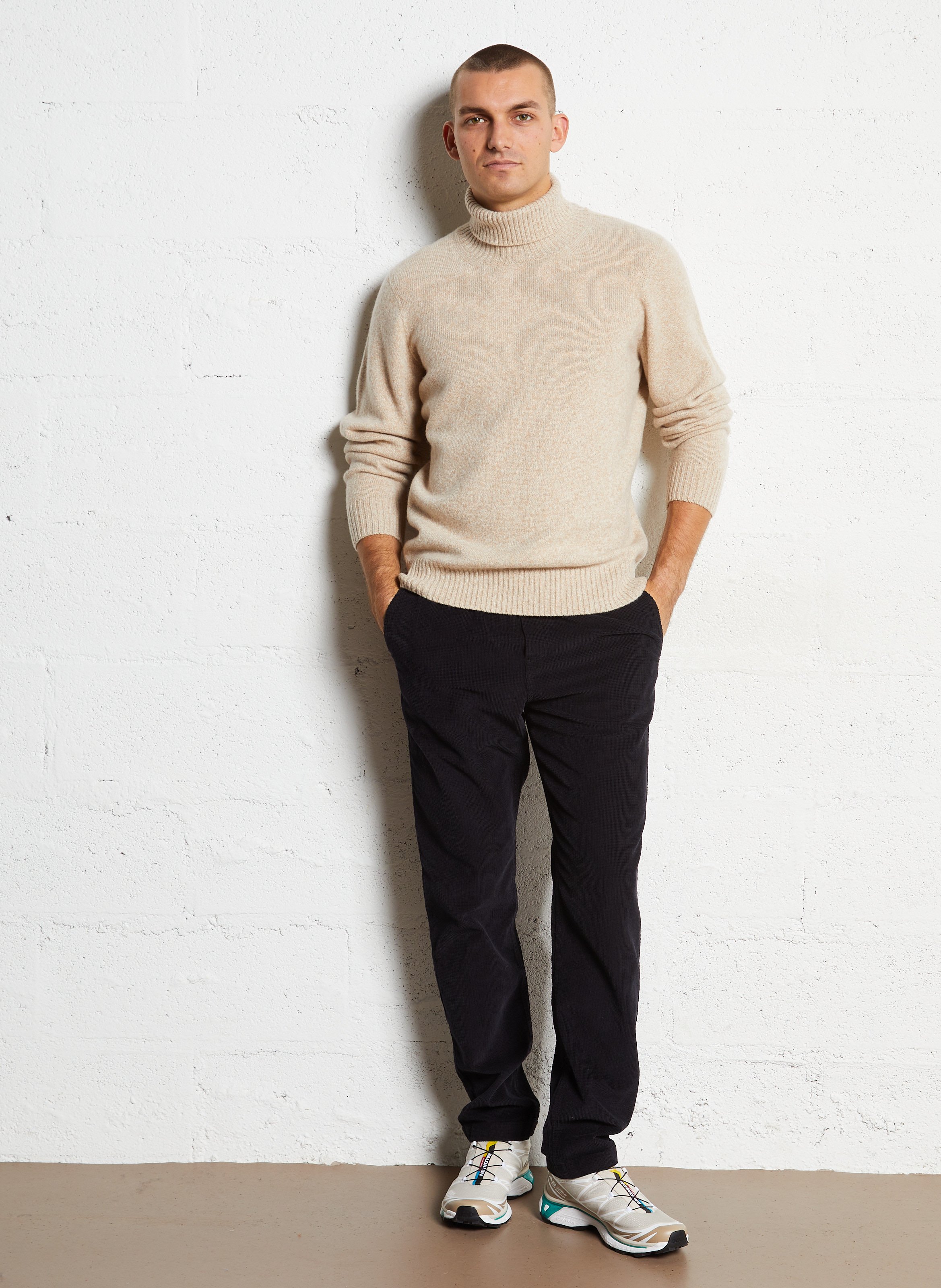 Col roulé droit en laine HARTFORD Multicolore