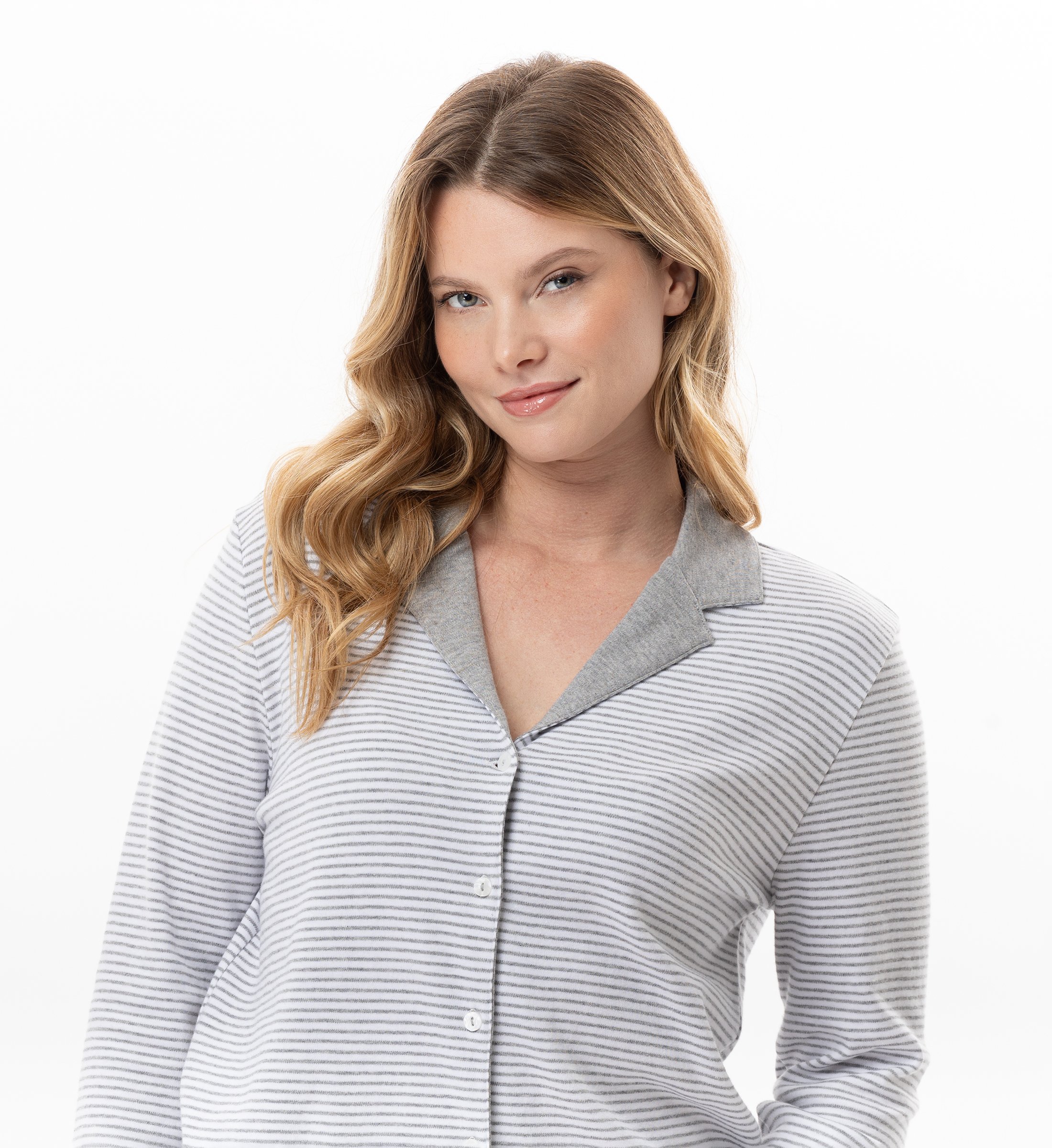 Buttoned cotton pajamas LE CHAT Grey