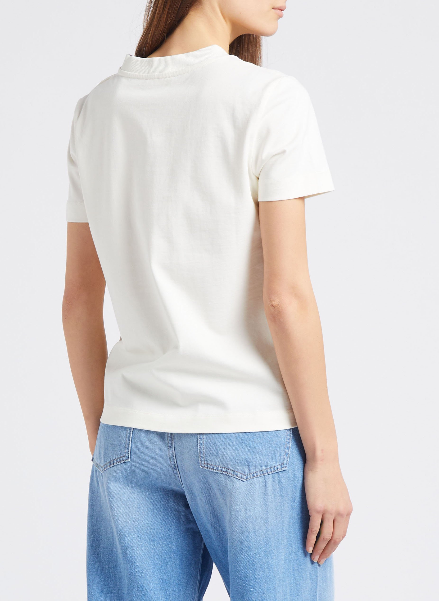 Round-neck cotton T-shirt MAISON 123 Beige