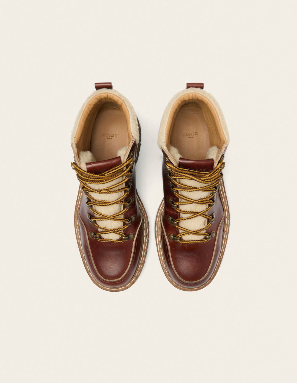 Lace-up ankle boots ODAJE EX. M.MOUSTACHE Brown