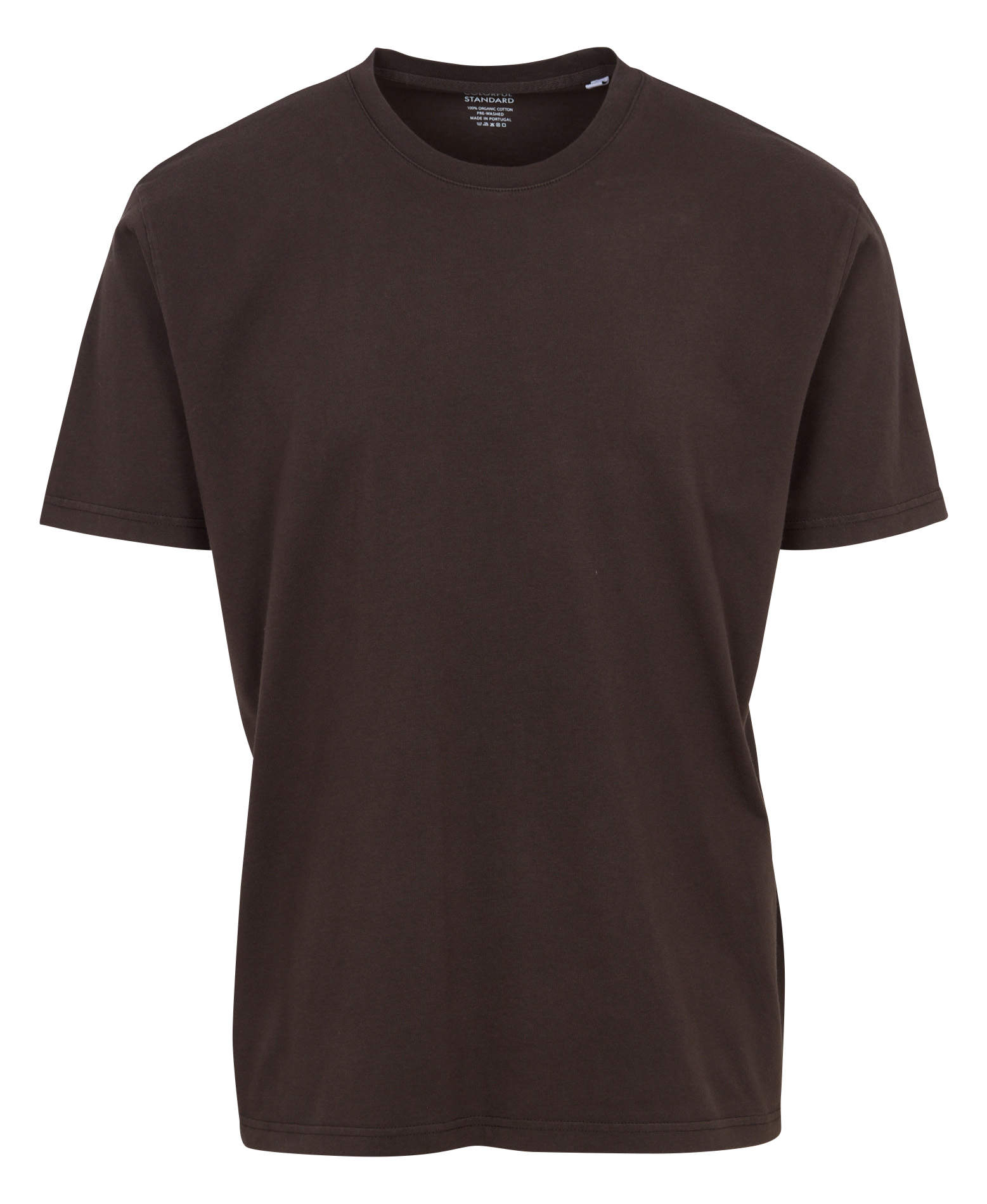 T-shirt col rond en coton biologique COLORFUL STANDARD Marron