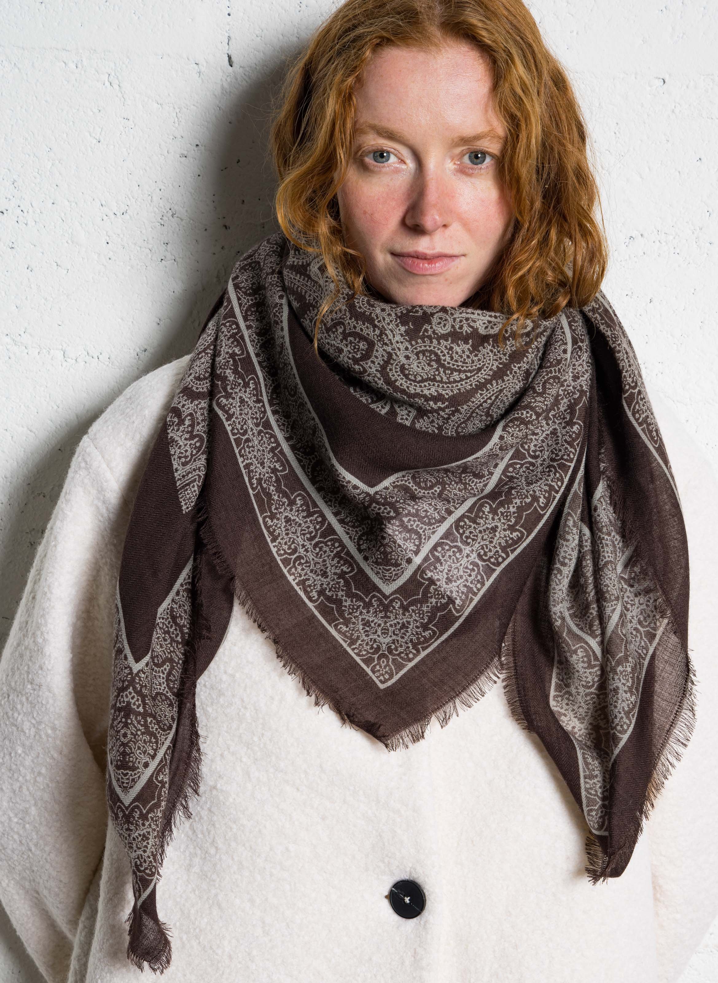 Bedruckter Foulard aus Wolle MAISON 123