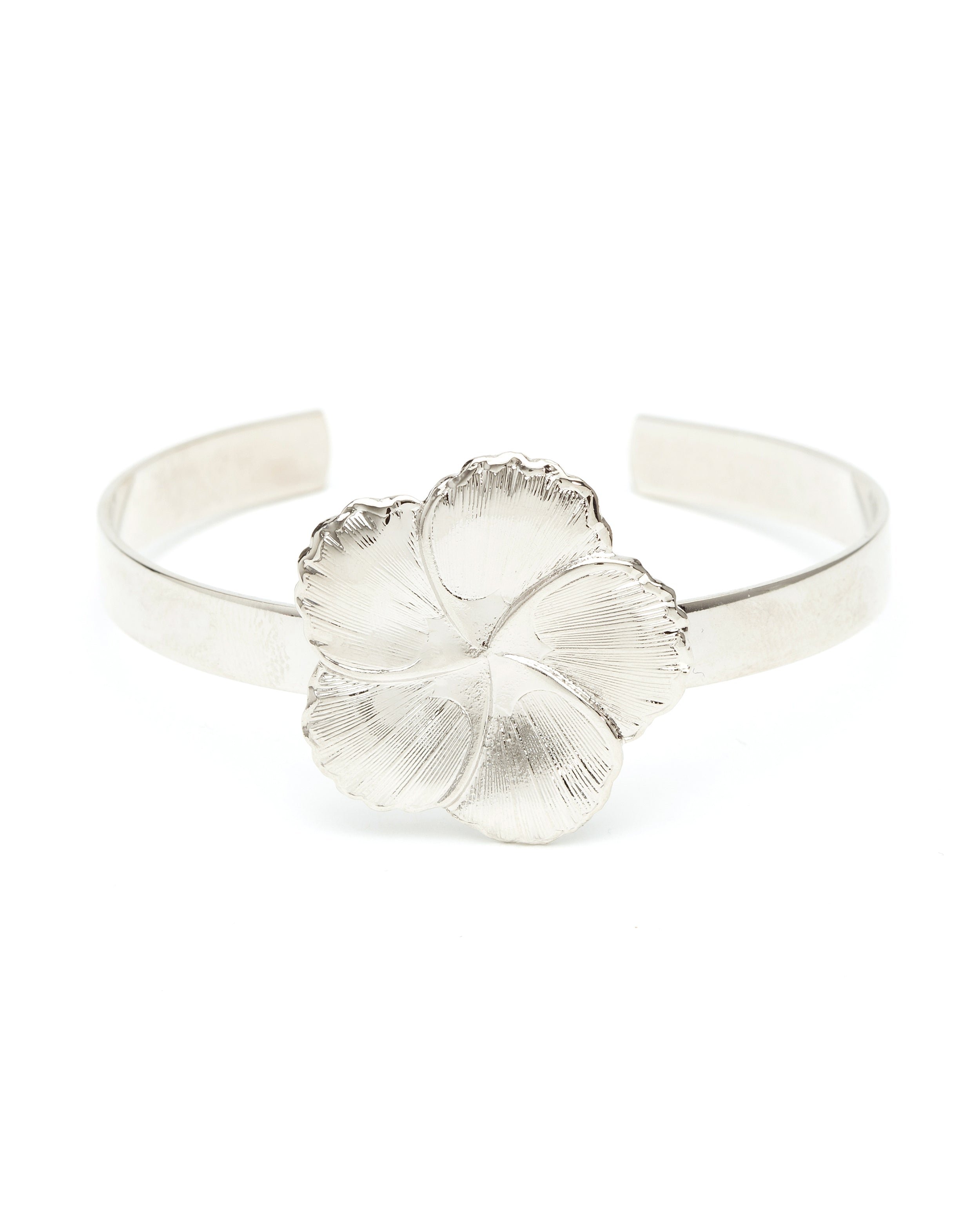 Silver-plated flower bangle MONSIEUR SIMONE Silver