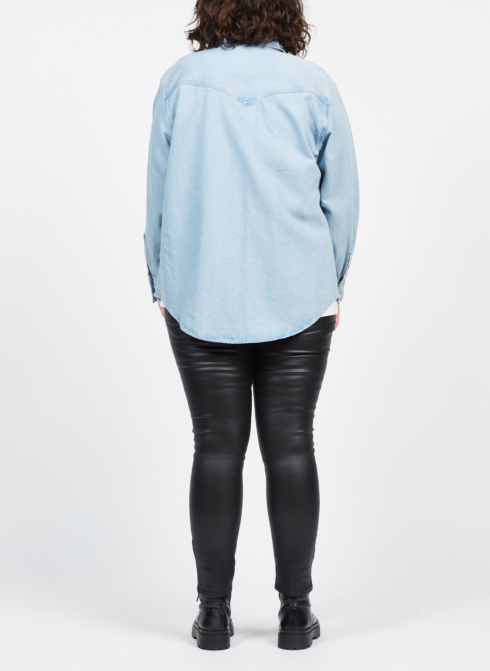 Cotton denim shirt with classic collar LEVI'S Raw denim