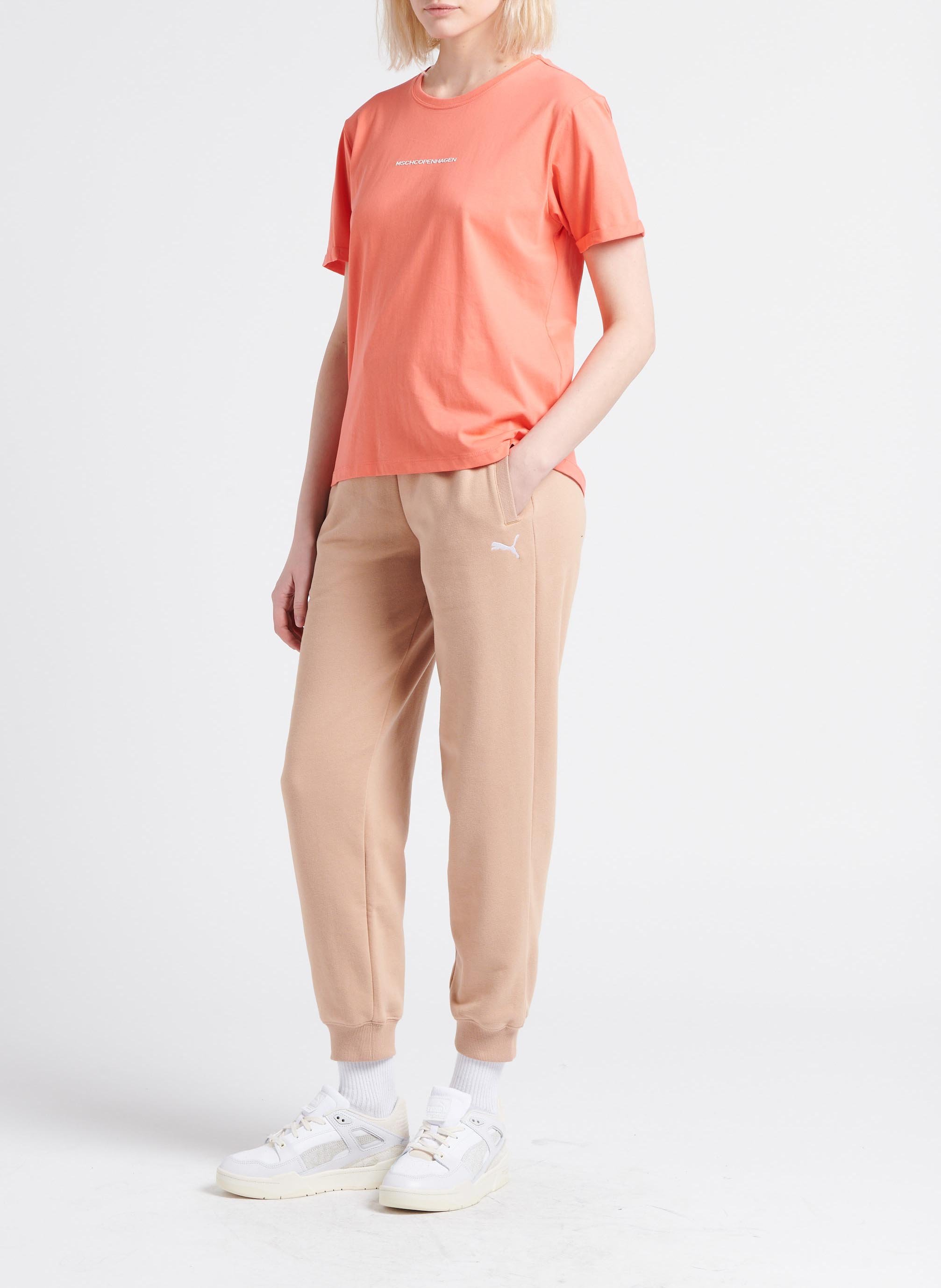 Rundhals-T-Shirt aus Bio-Baumwolle MOSS COPENHAGEN Rosa