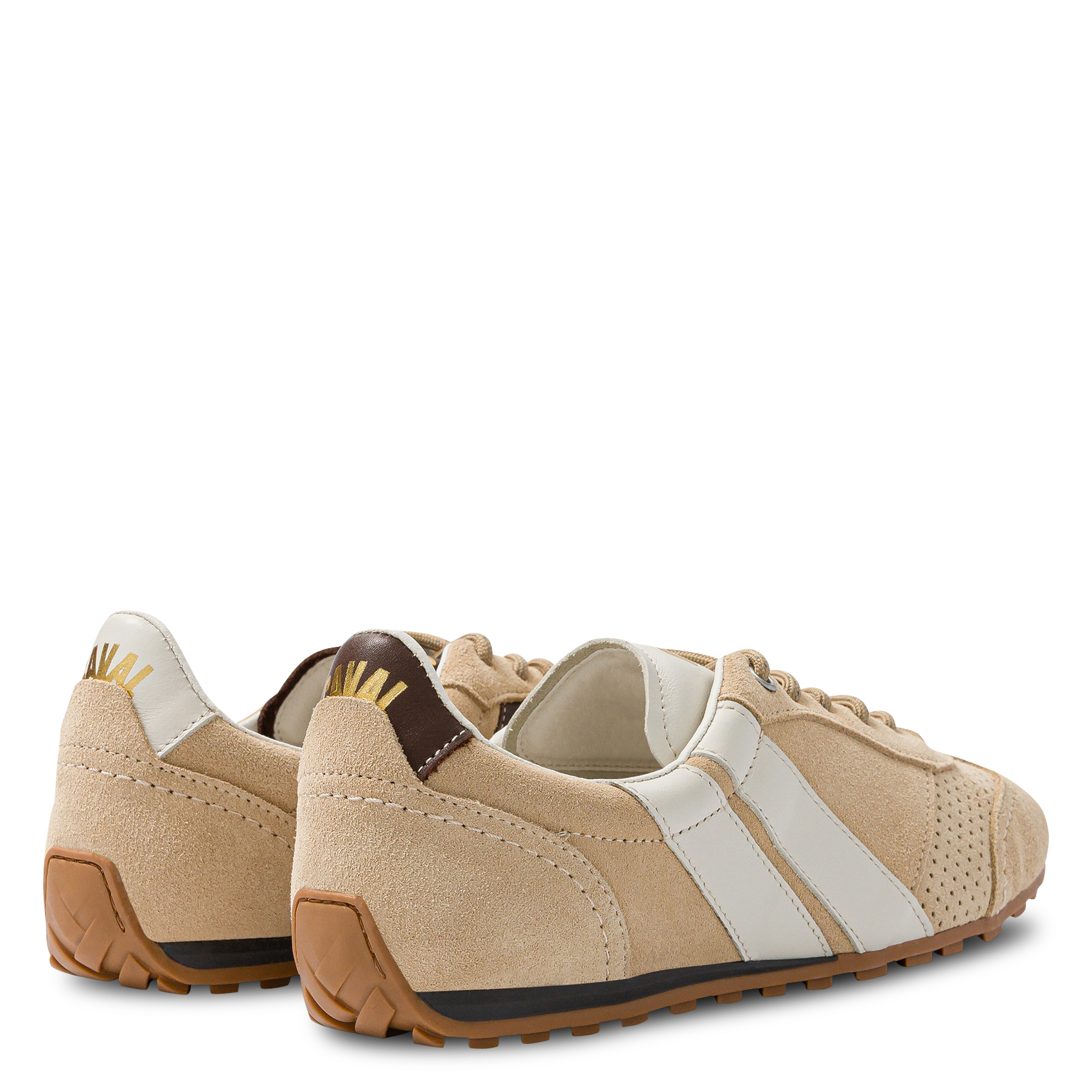 Low-top suede leather sneakers CAVAL Beige