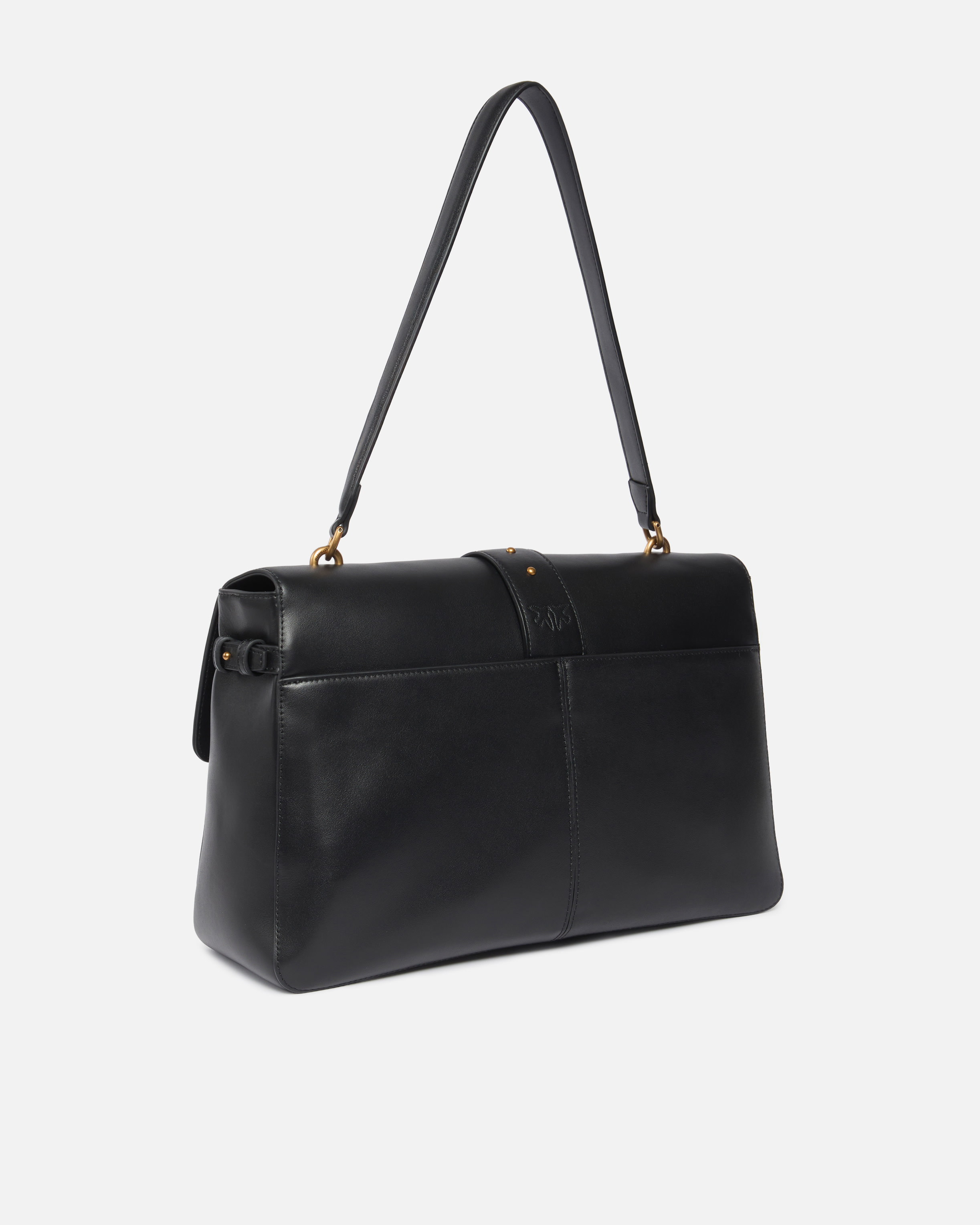 Maxi shoulder bag love bag slouchy in leather PINKO Black