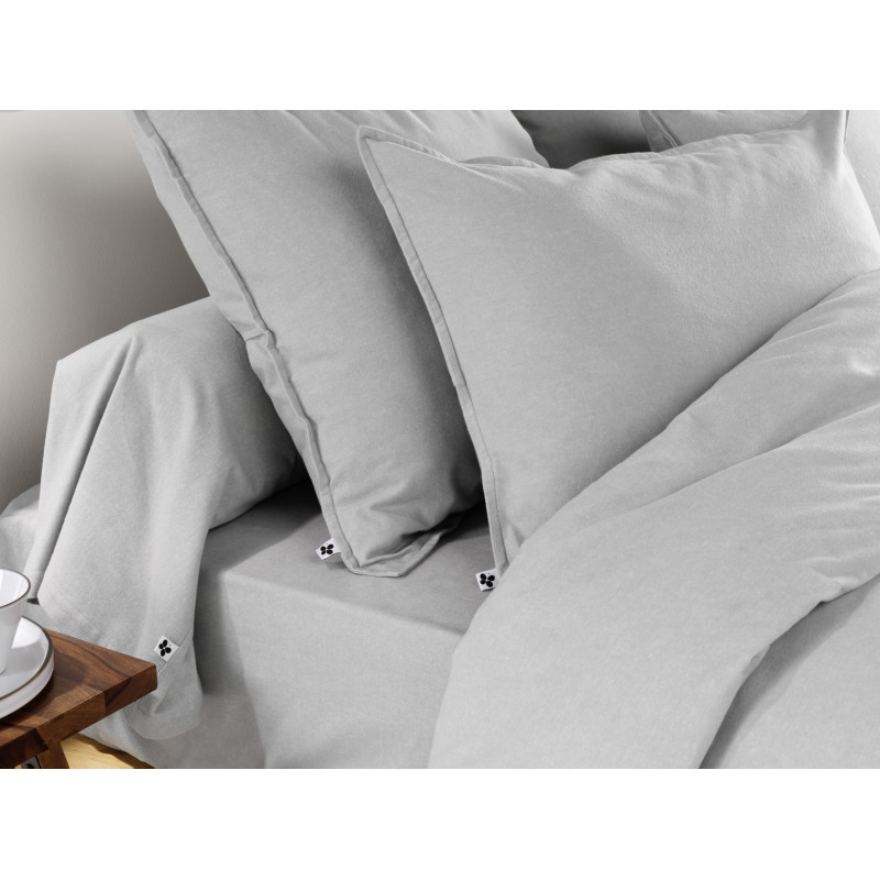 "Candice" cotton flannel pillowcase in all sizes. L'EFFET PAPILLON Multicolored