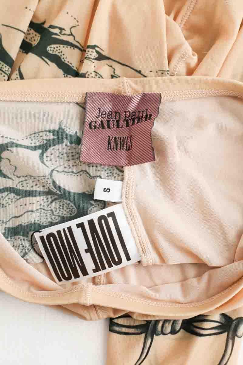 Crinkle dress JEAN PAUL GAULTIER - SECONDE MAIN Beige