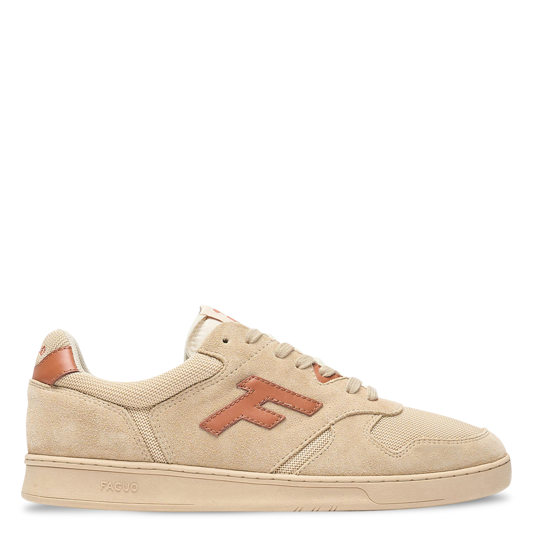 Baskets basses bi-matière FAGUO Beige