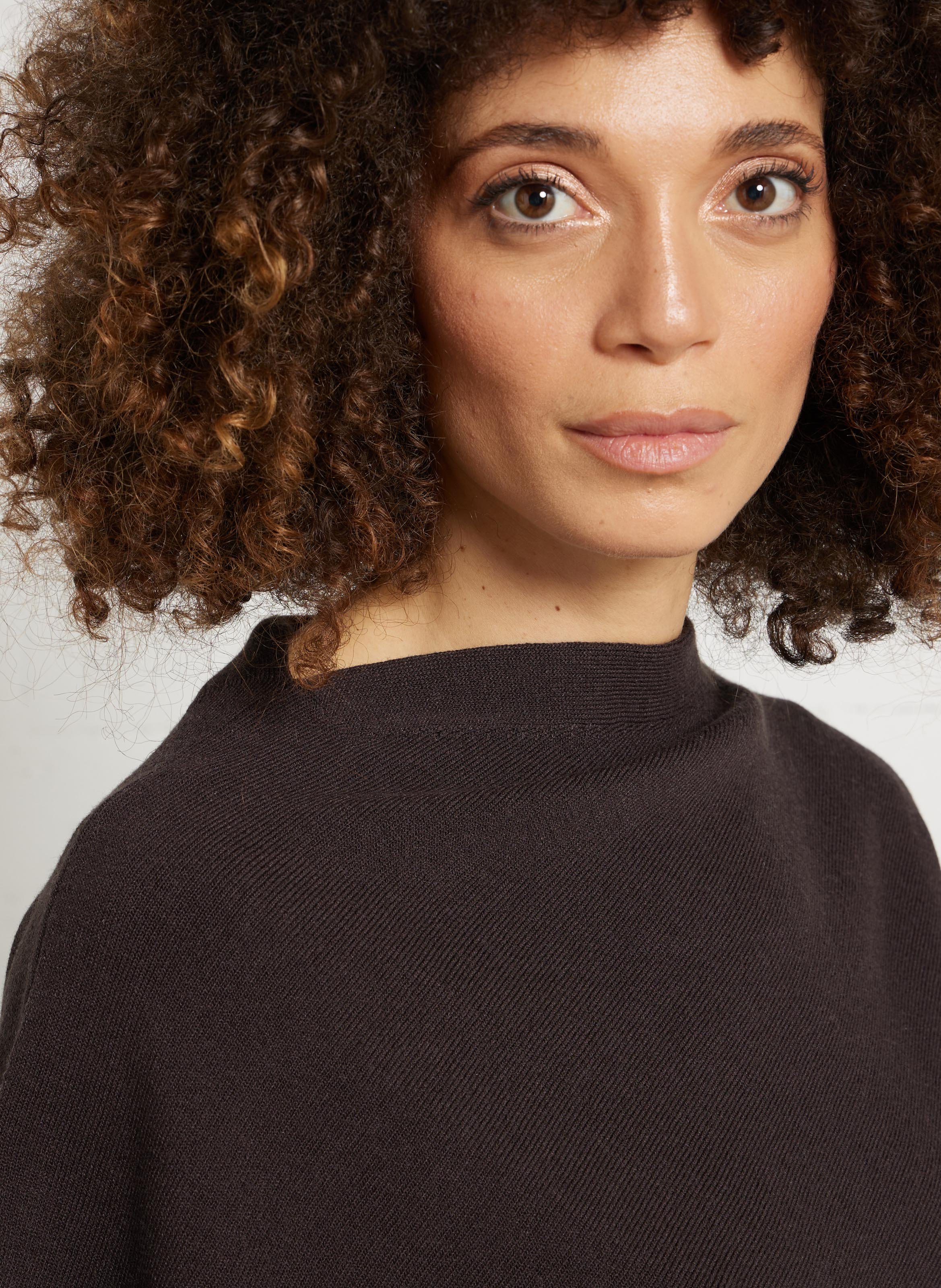 Rundhalskleid aus Bio-Baumwollmischung SOEUR Grau