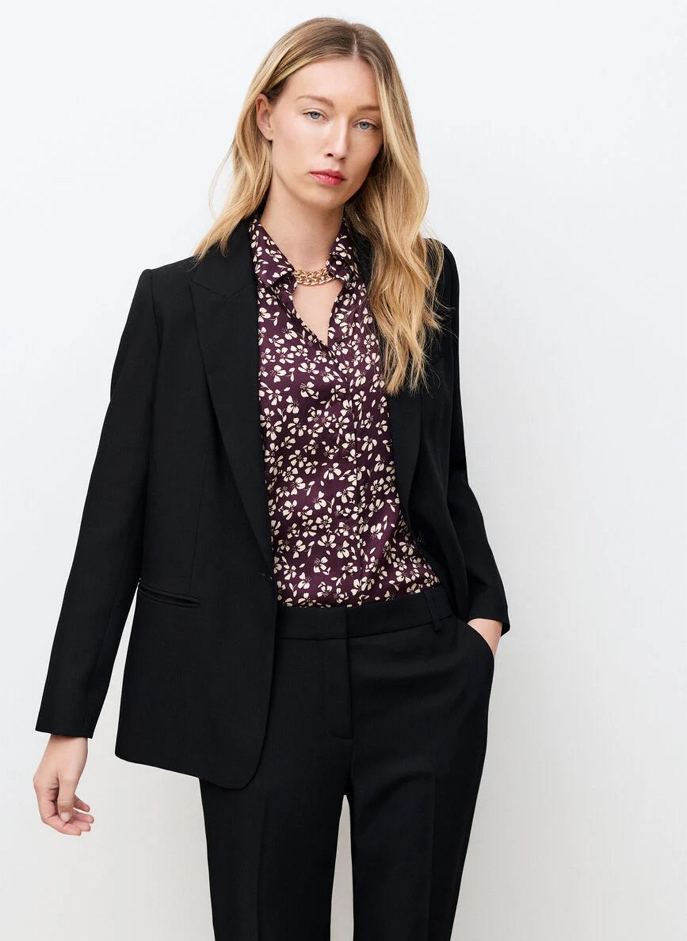 Veste tailleur droite CAROLL Noir