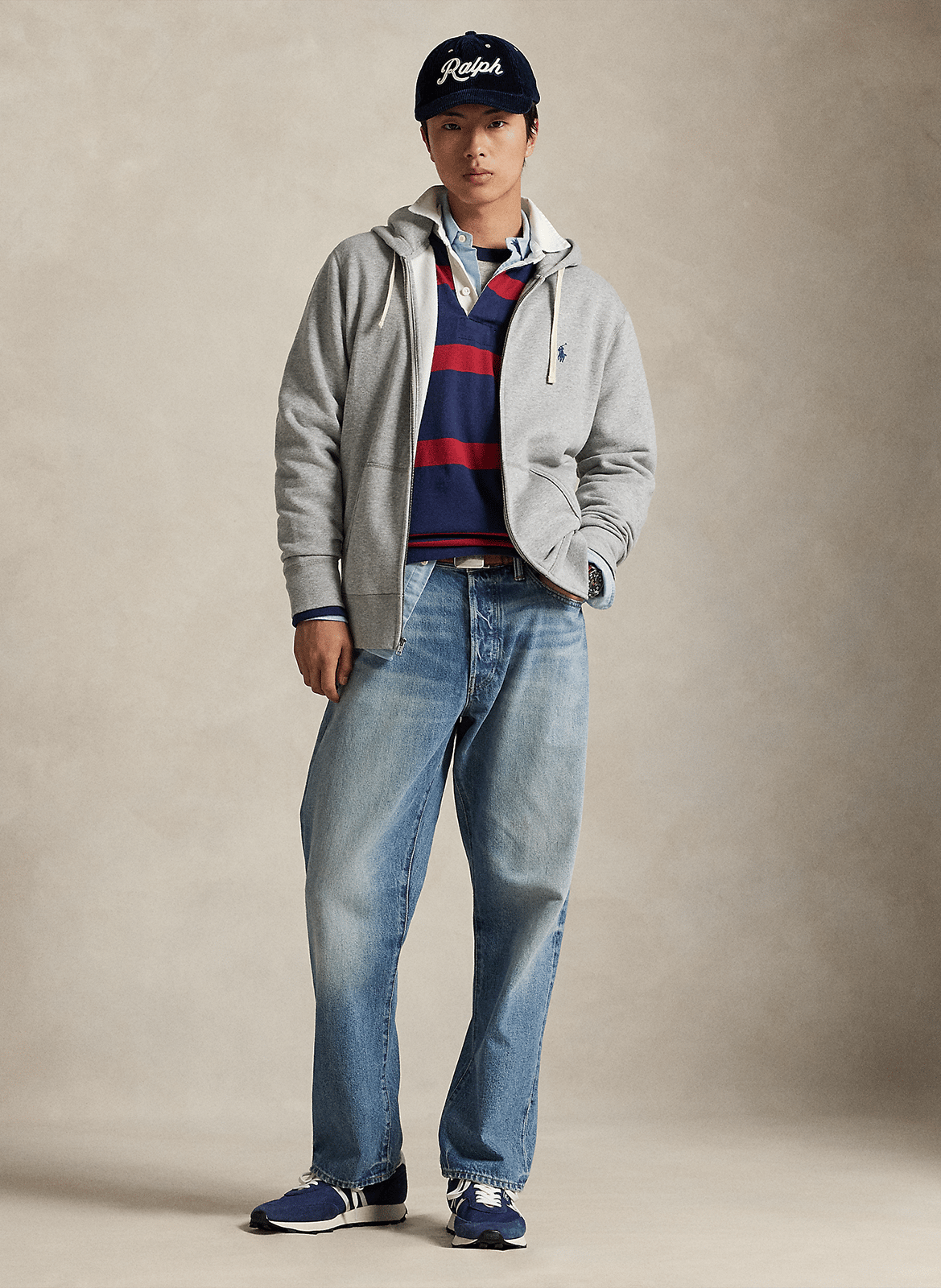 Sweat à capuche en coton mélangé POLO RALPH LAUREN Multicolore