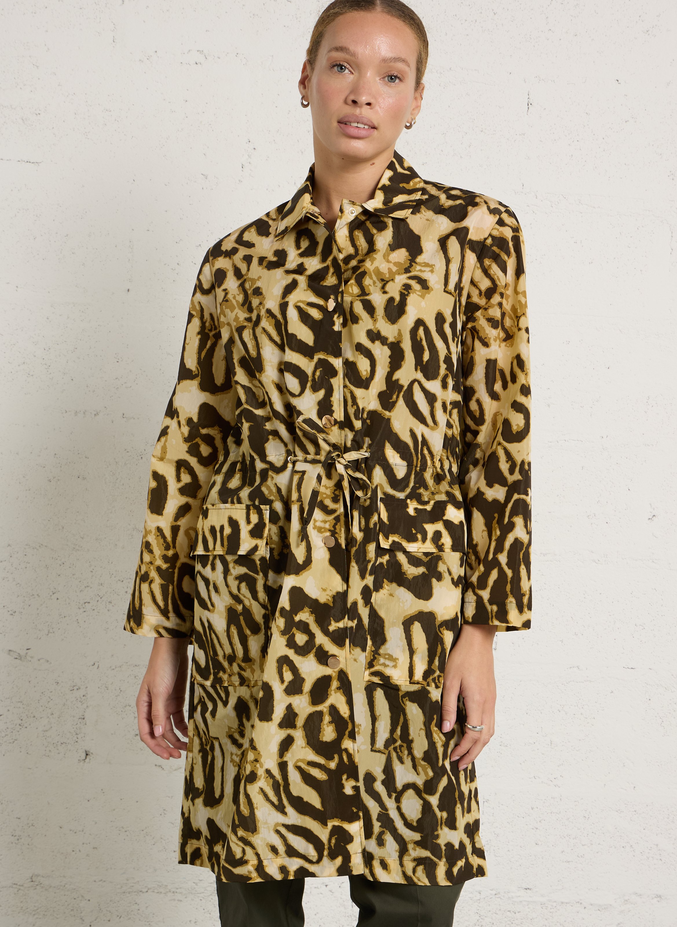 Veste ample imprimée LEON & HARPER Beige