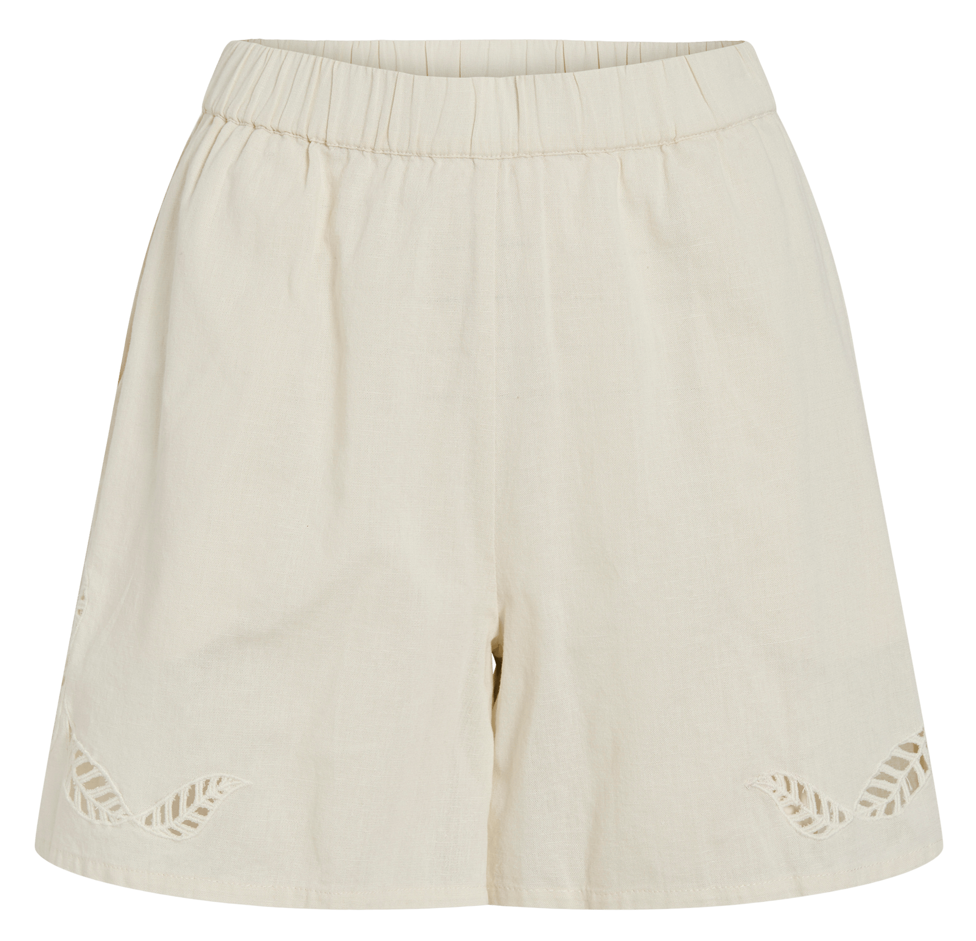 Wide-leg cotton-blend shorts VILA Grey