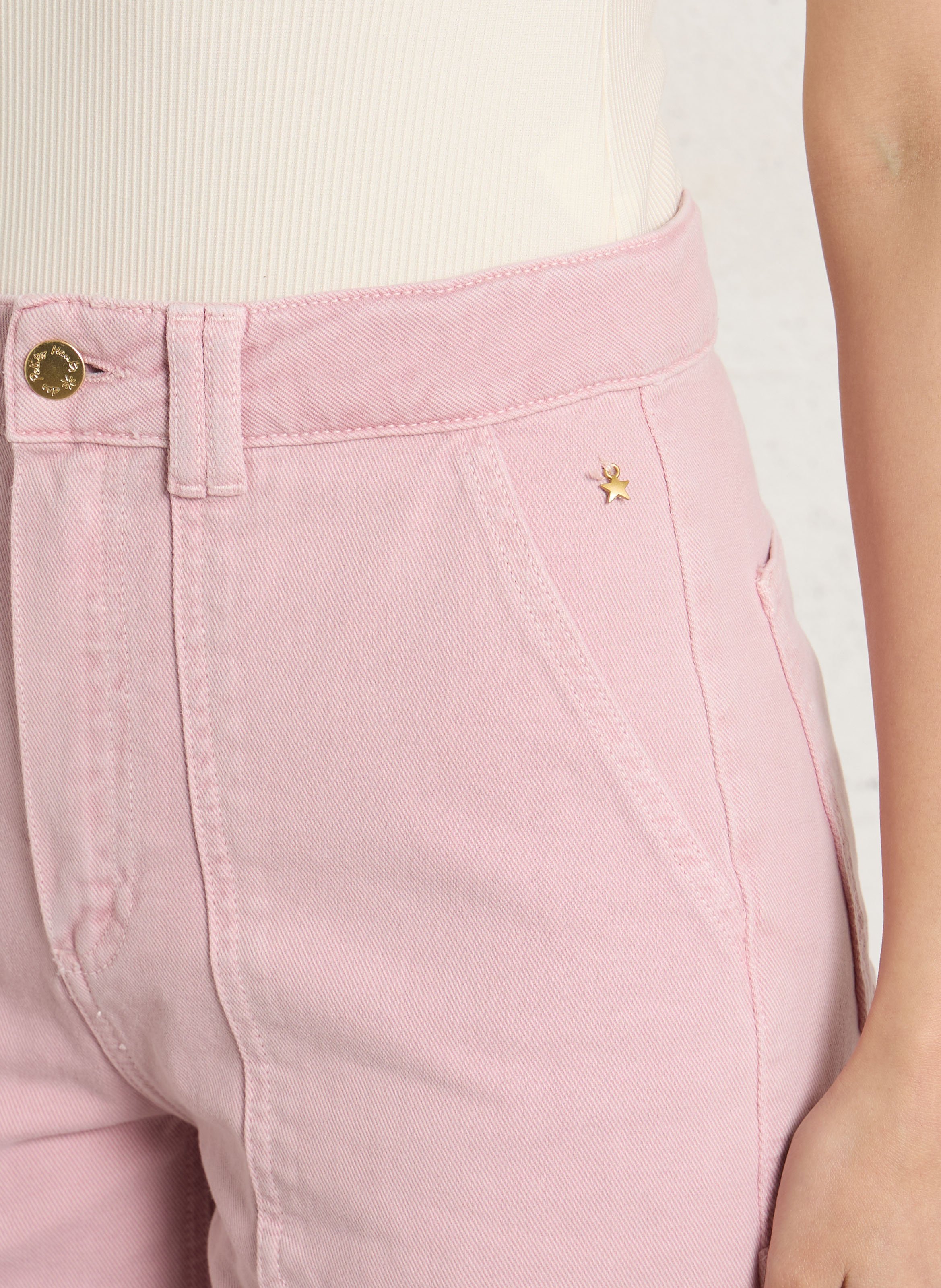 Weit geschnittene Jeans - aus Baumwolle DES PETITS HAUTS Rosa