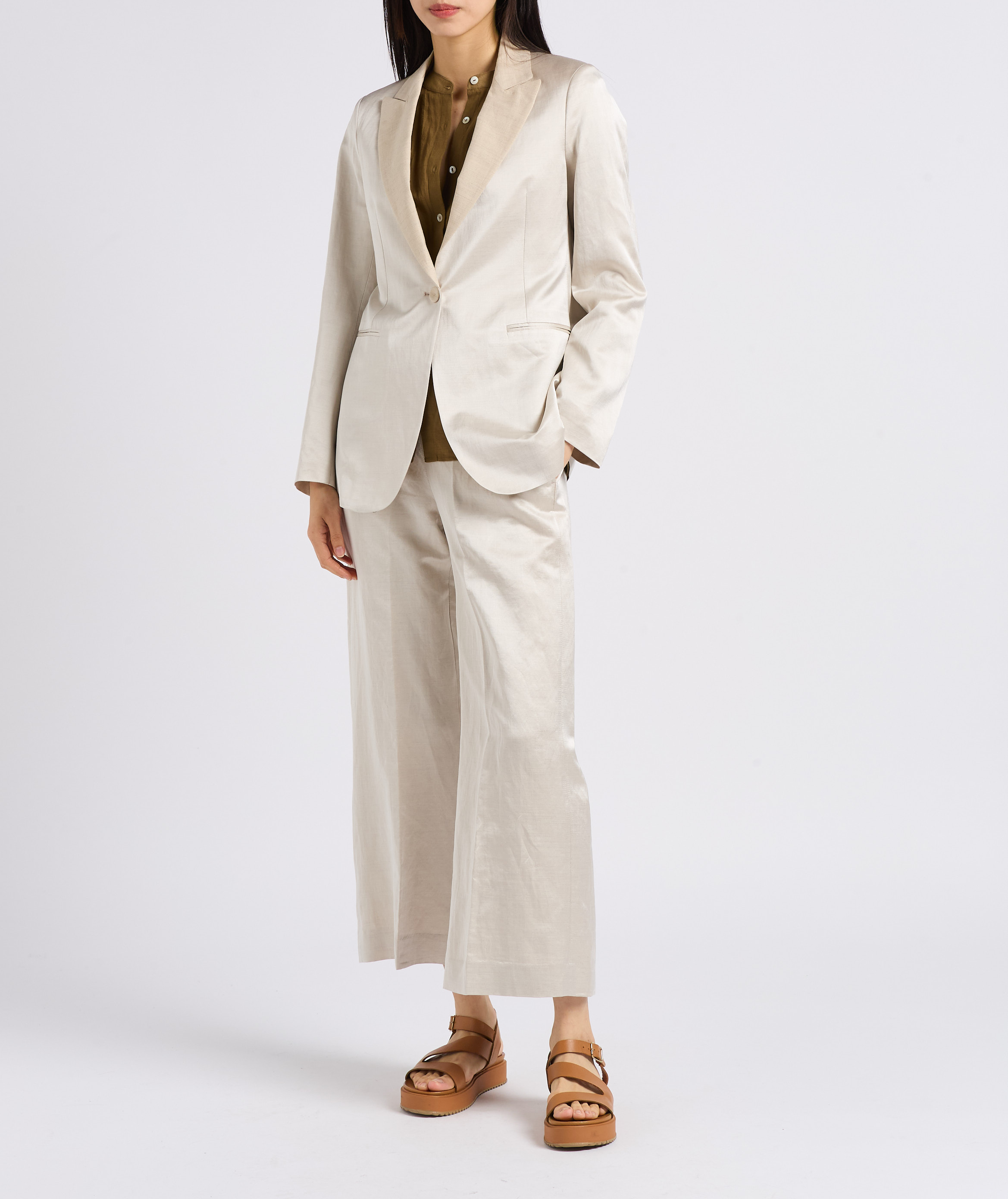 Veste de tailleur satinée  DIEGA Beige