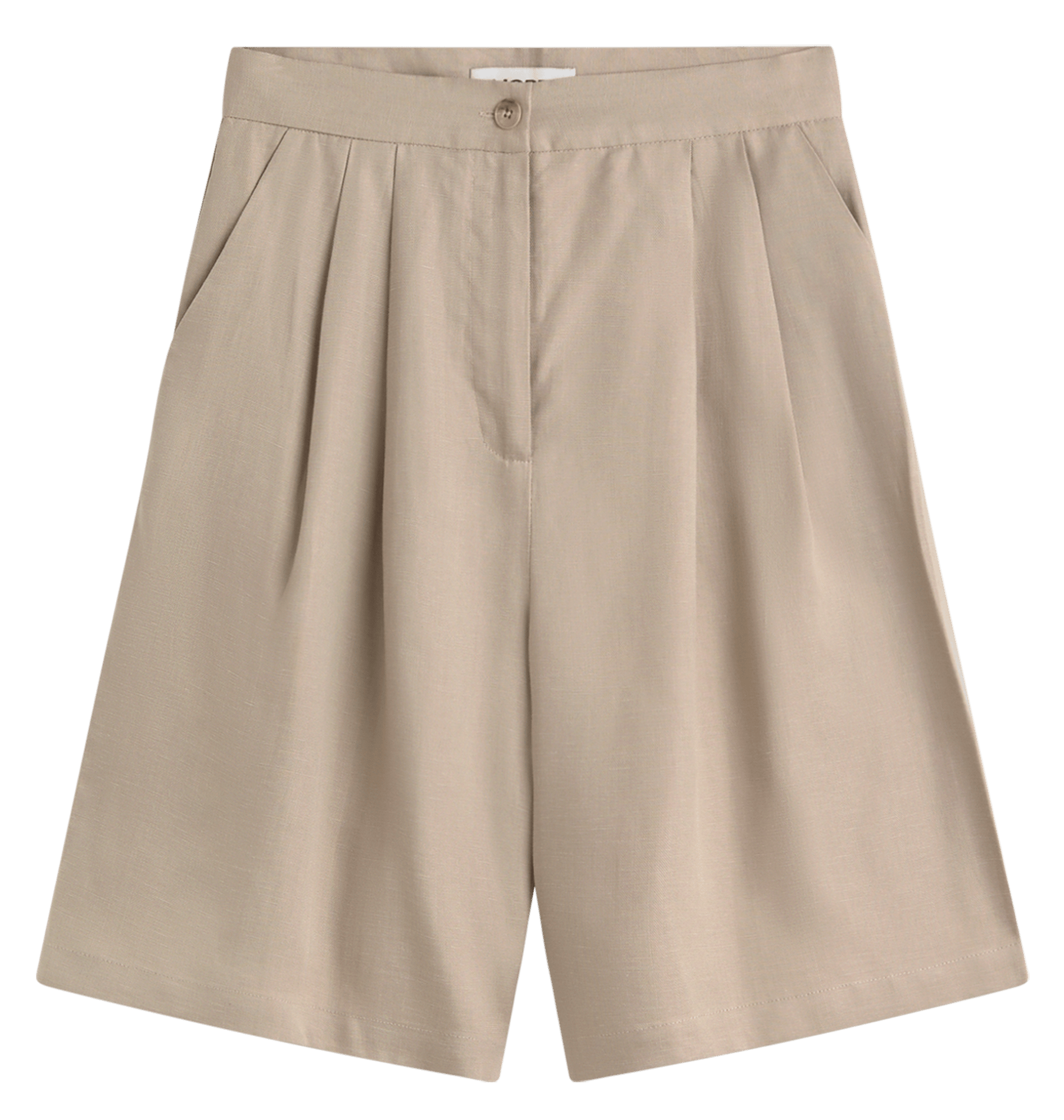 Gerade High-Waist-Bermudas SIMORRA Beige