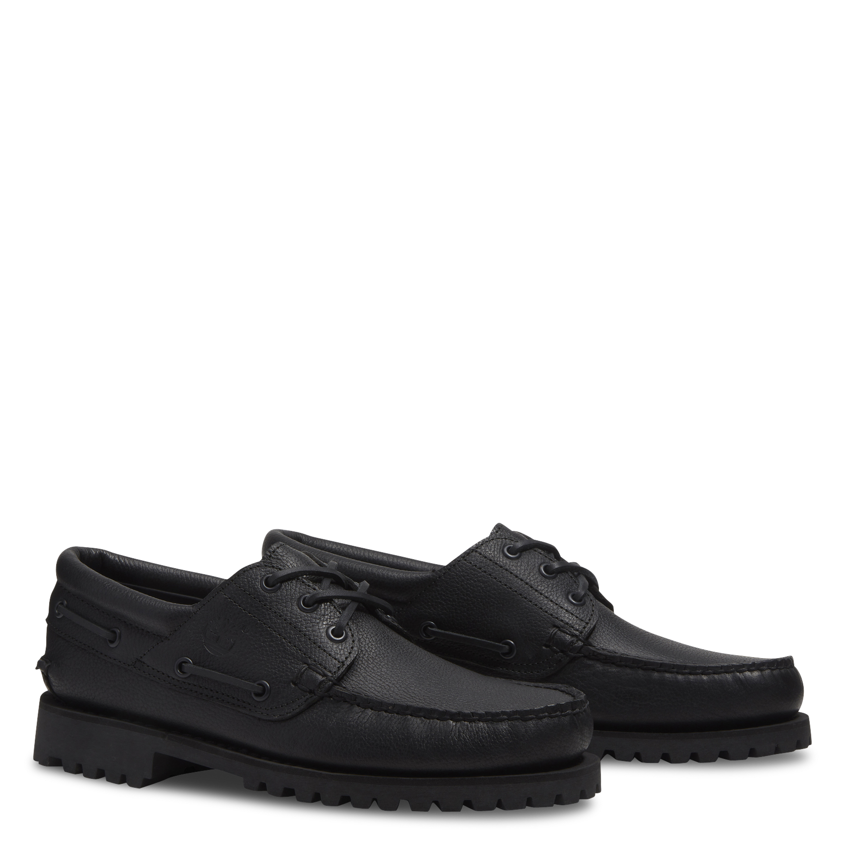 Chaussure bateau en cuir TIMBERLAND Noir