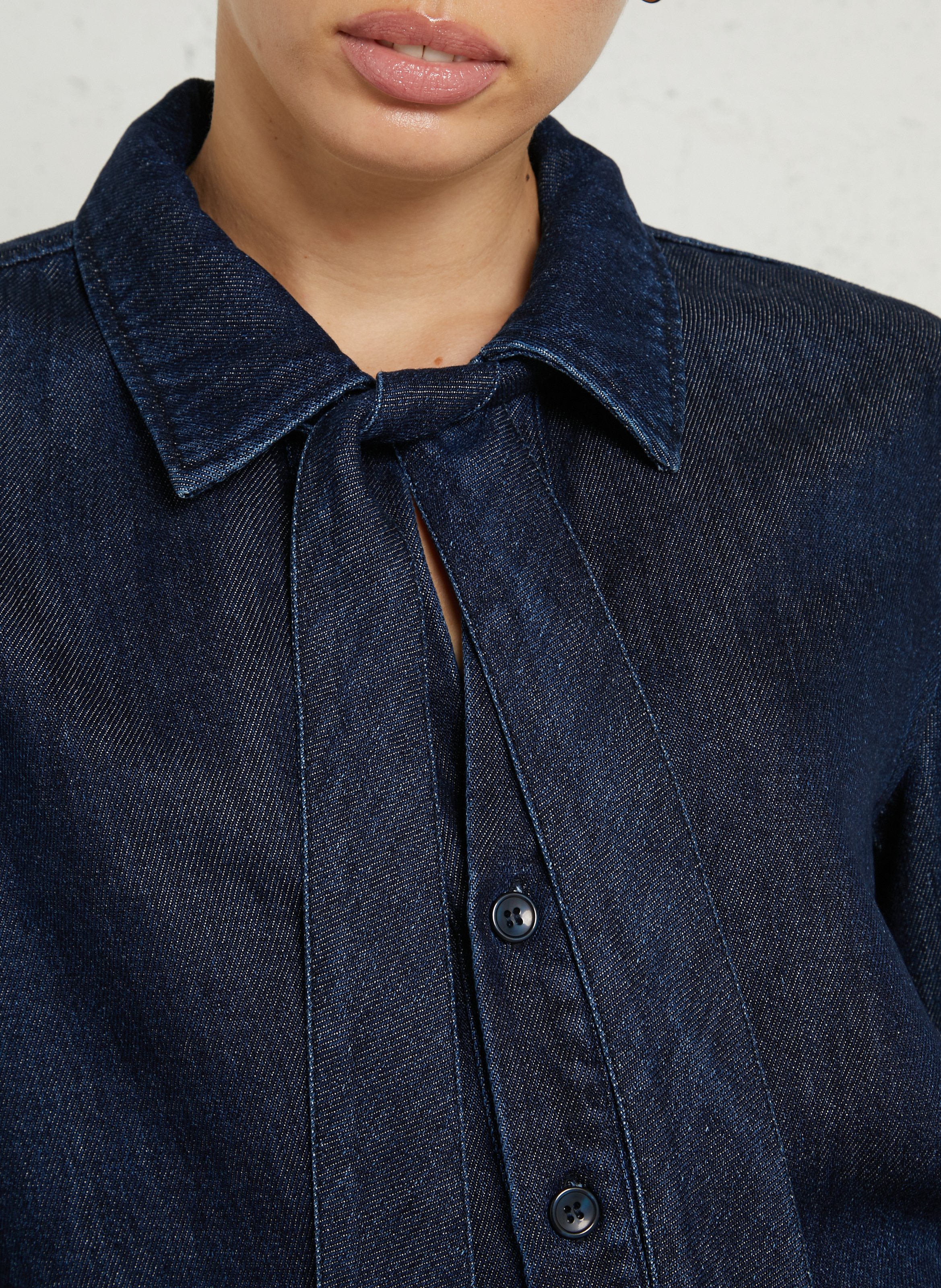 Chemise oversize col classique THE NEW SOCIETY Bleu