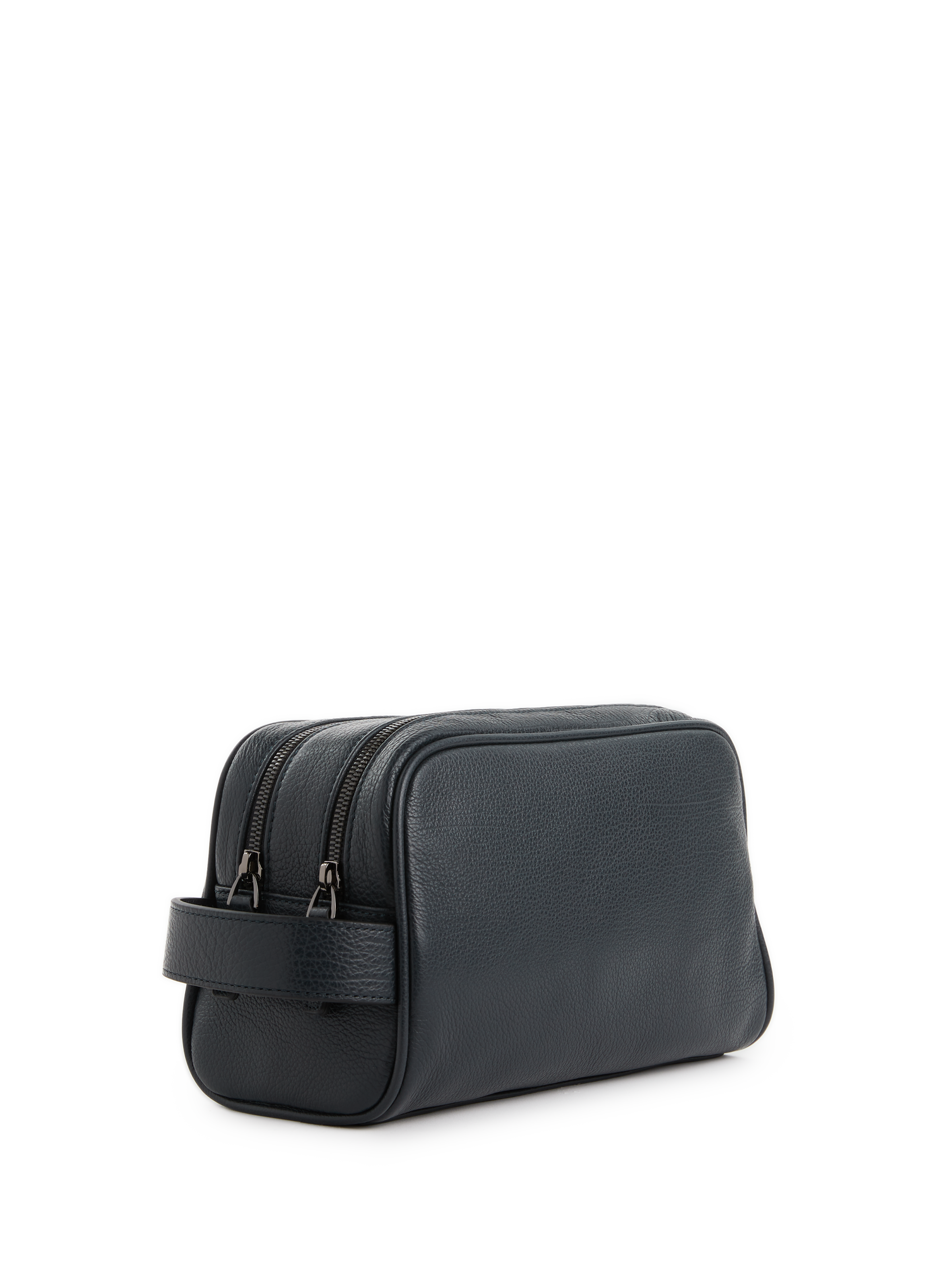 Grained leather travel pouch hex pr139582 more leather black SAISON 1865 Blue