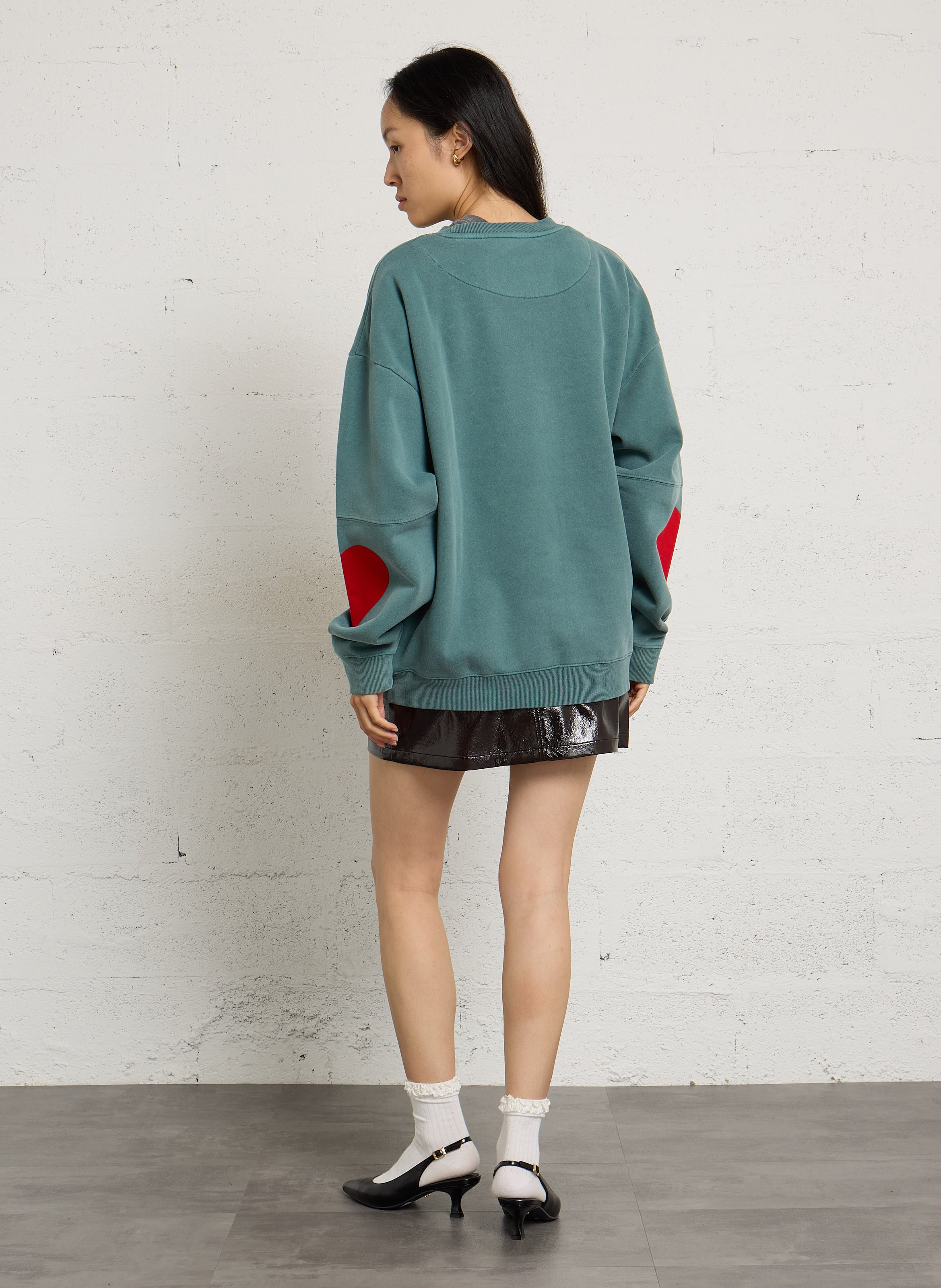 Pull imprimé en coton mélangé NEWTONE Vert