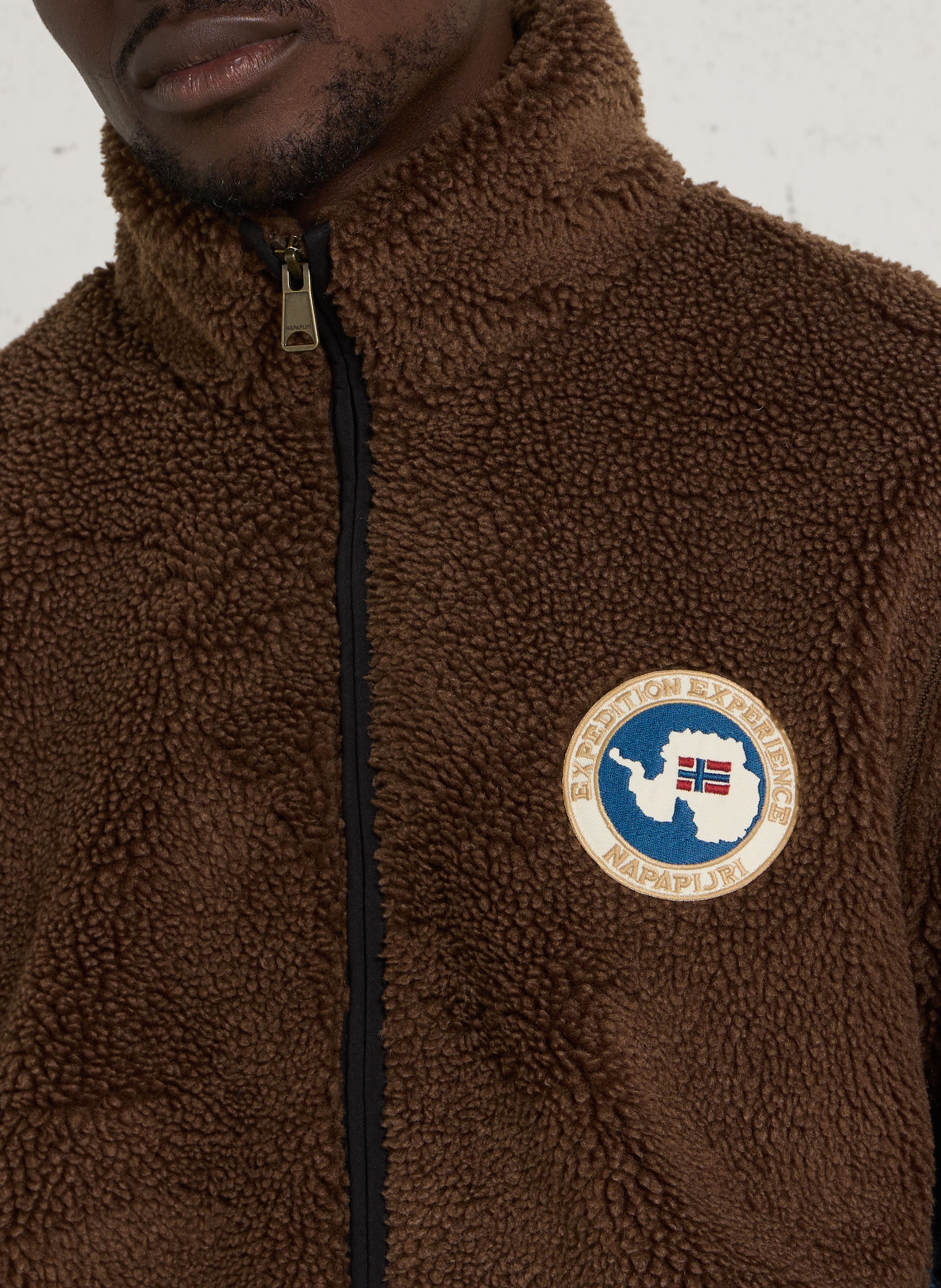 High-neck fleece NAPAPIJRI Brown