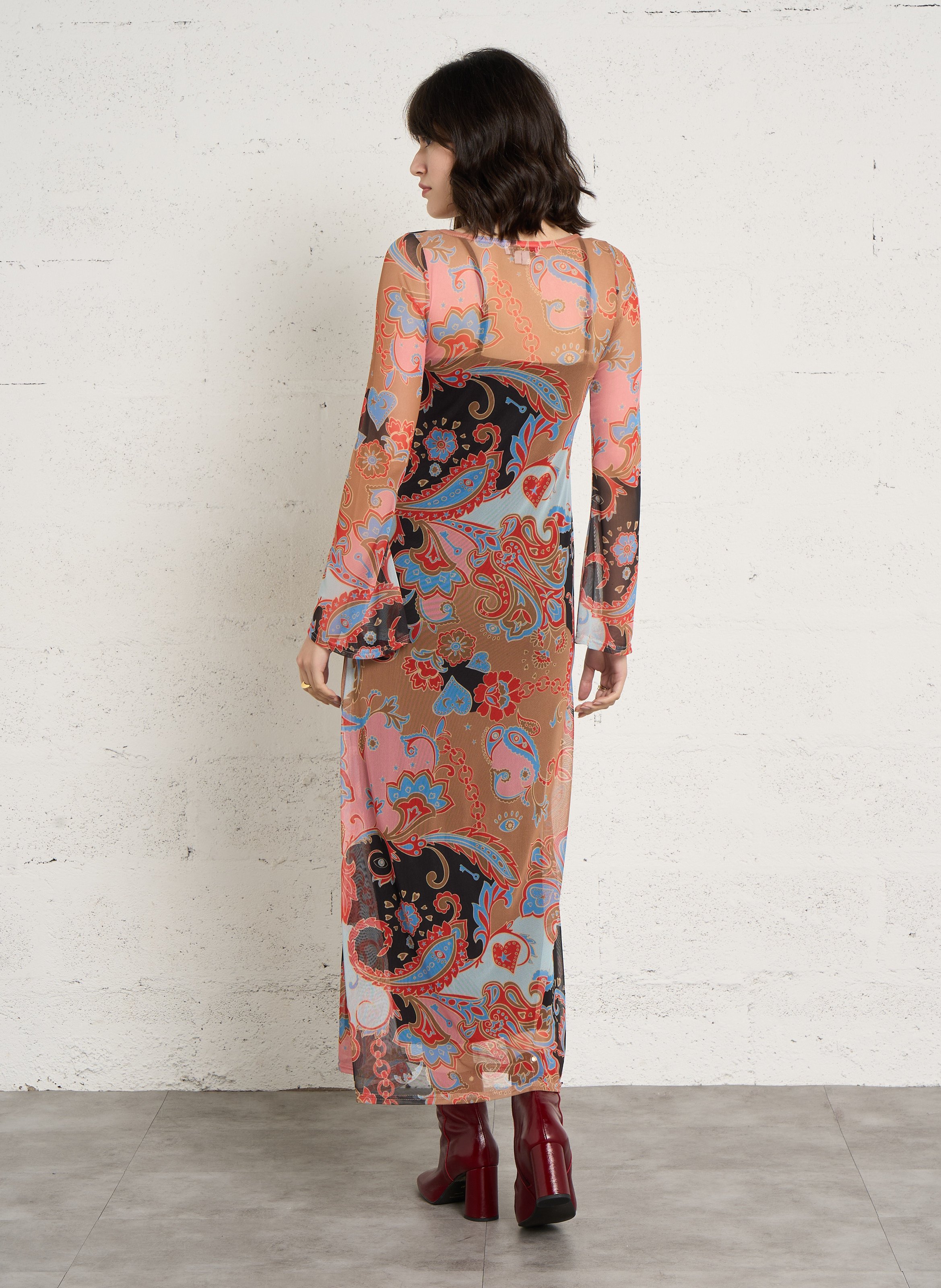 Robe longue col rond imprimée NEVER FULLY DRESSED Noir