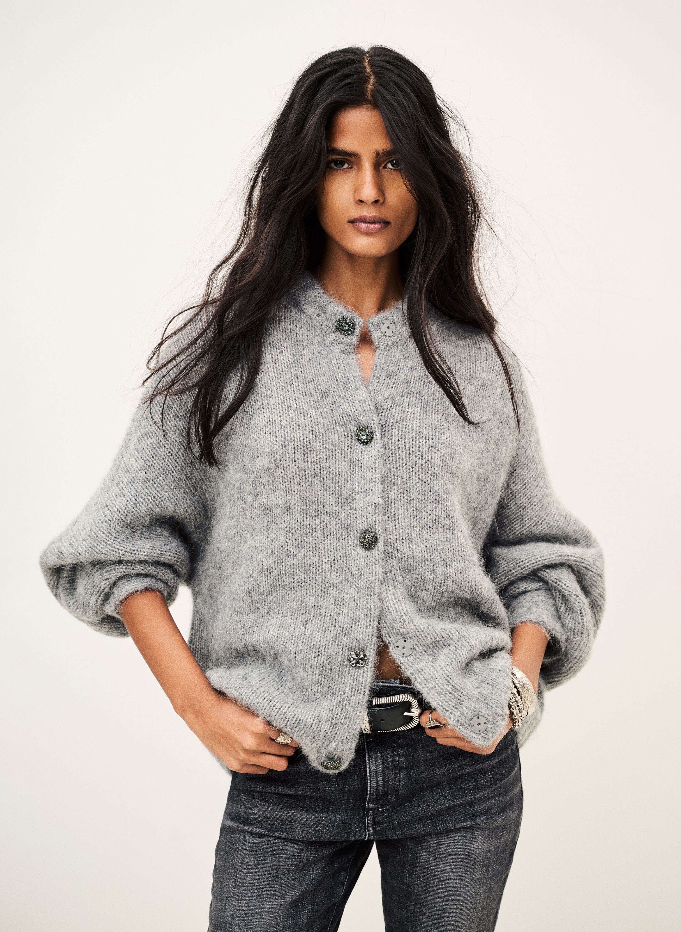 Straight wool-blend cardigan BA&SH