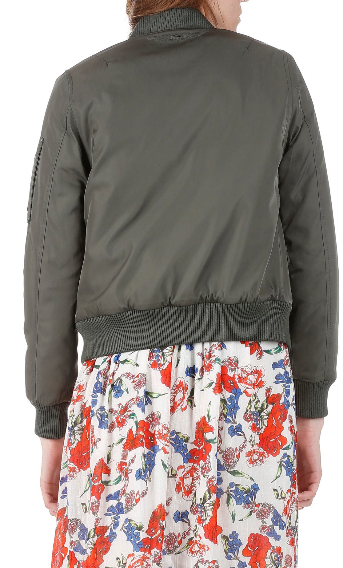 Bomber col teddy cintré BOMBERS ORIGINAL Kaki