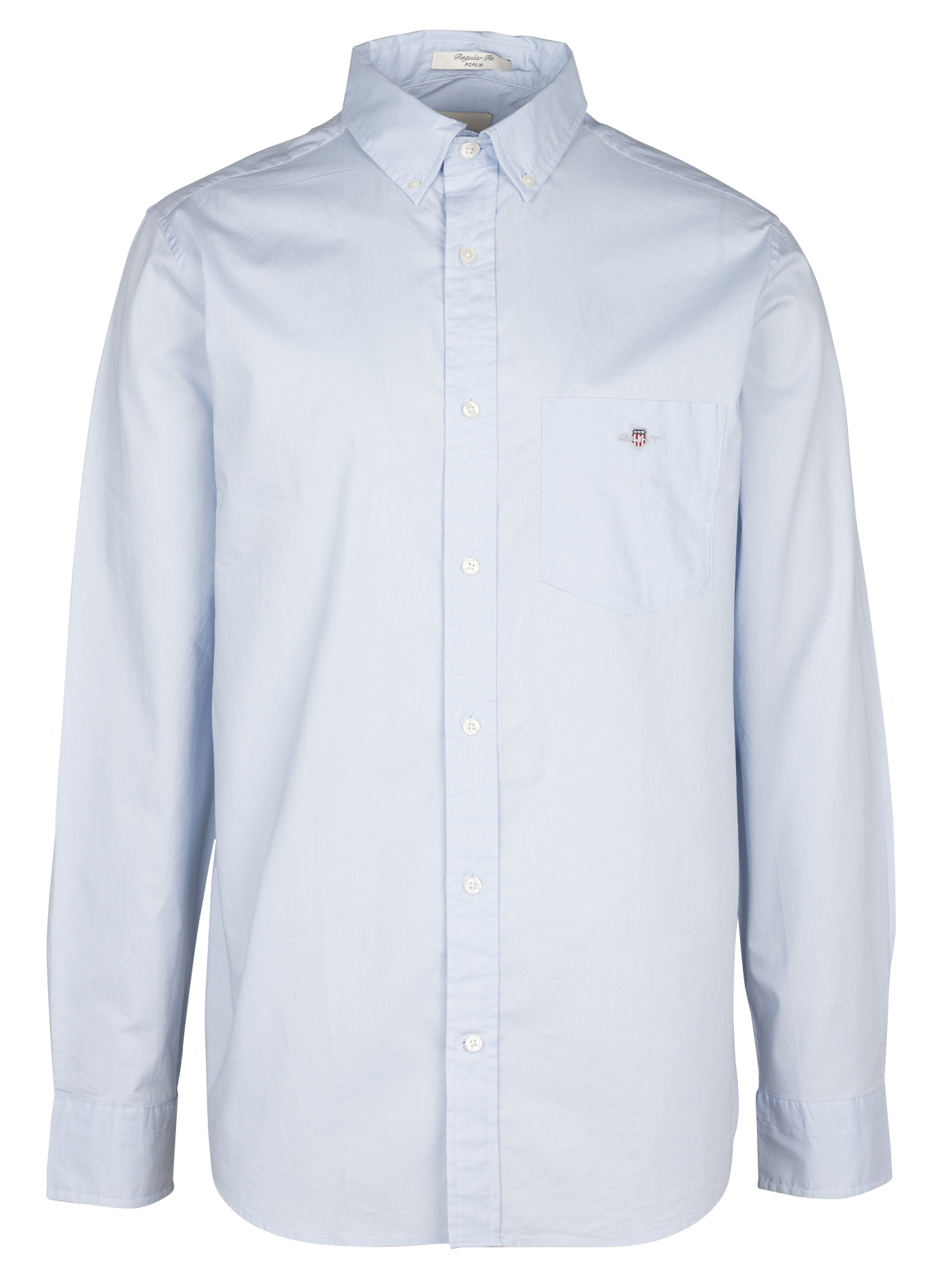 Gerade geschnittenes Hemd aus recycelter Baumwolle mit klassischem Kragen GANT Blau