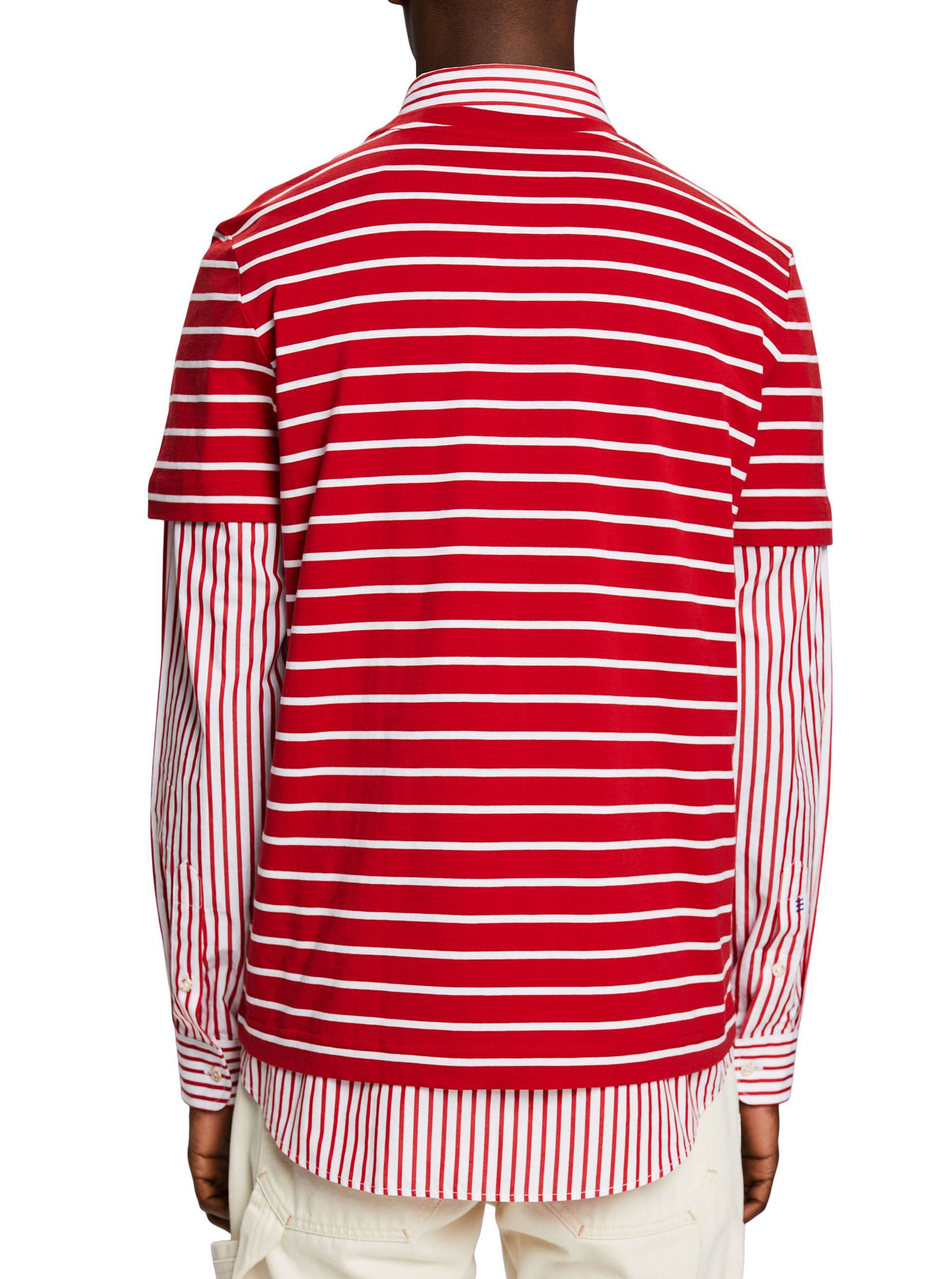 Tee-shirt col rond en coton ESPRIT Rouge