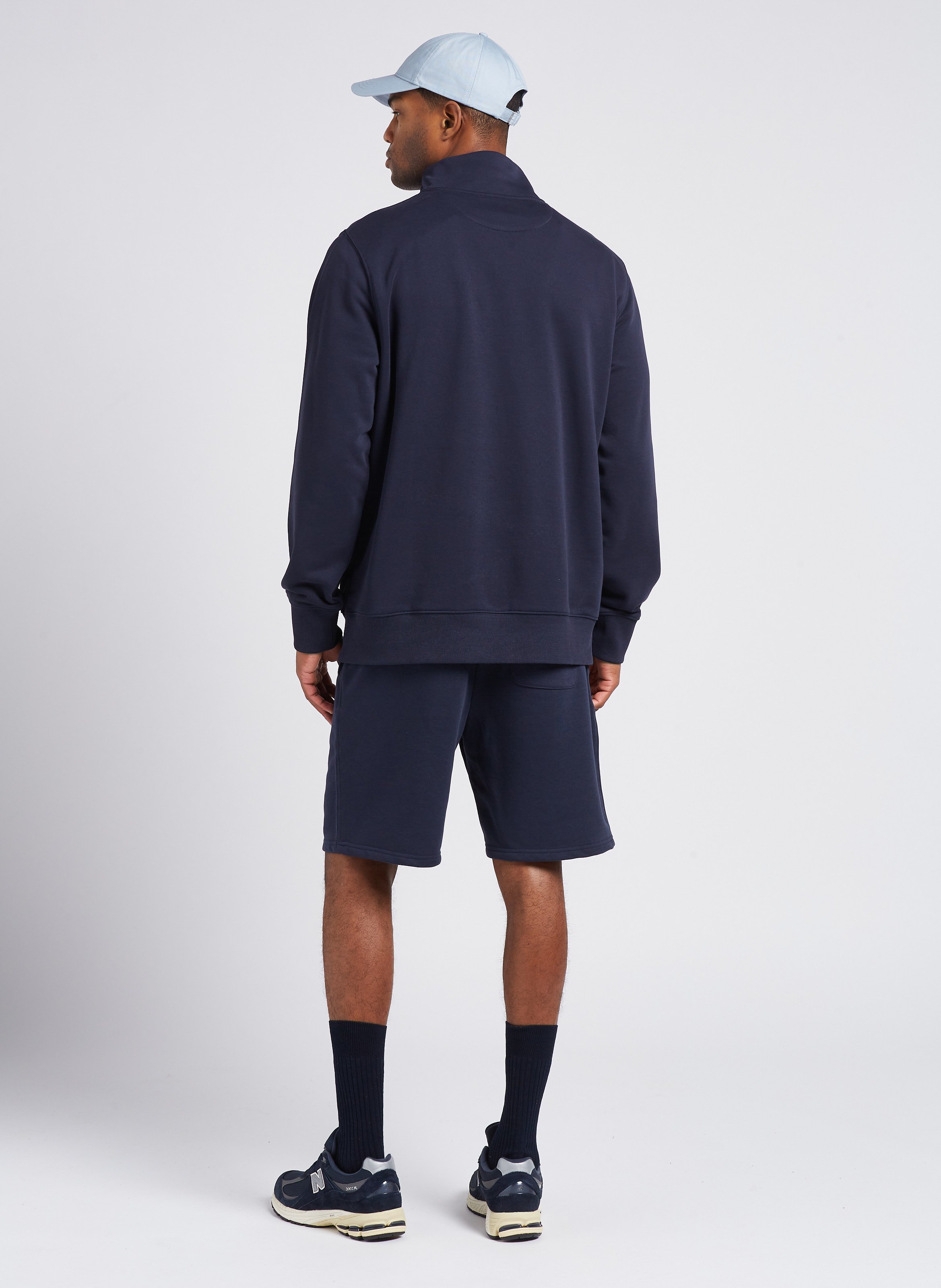 Pullover aus Baumwoll-Mix mit Reißverschluss-Kragen GANT Blau