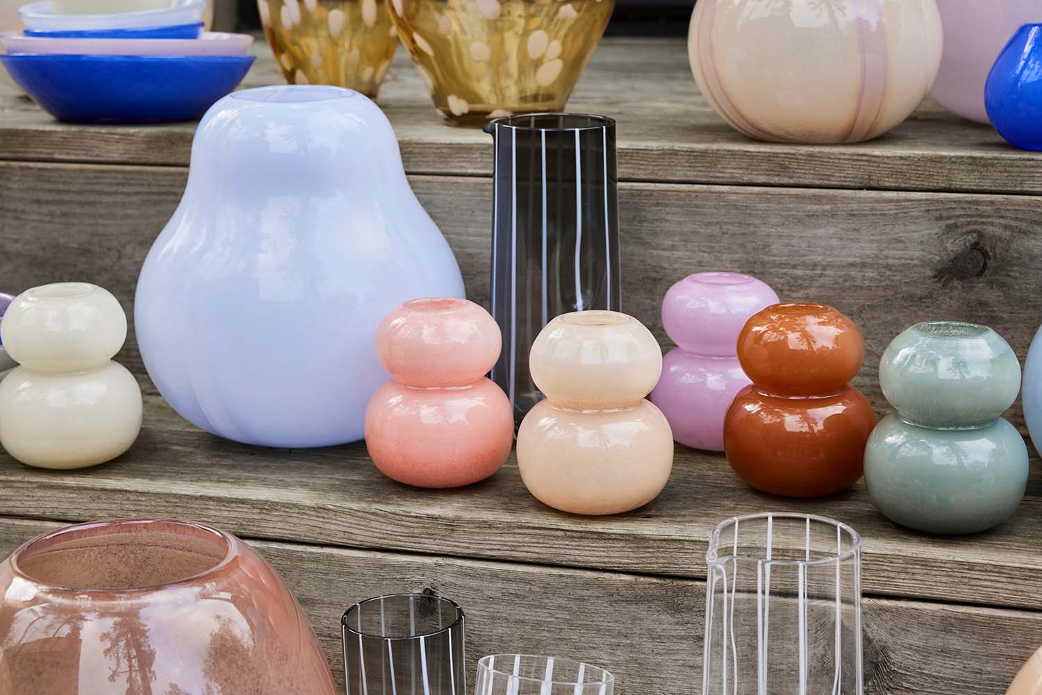 Glass vase OYOY LIVING DESIGN Blue