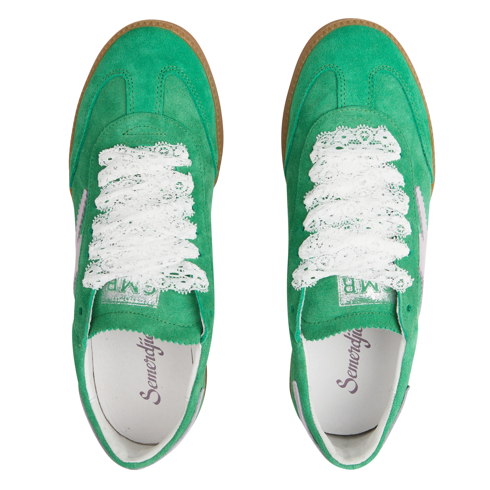 Baskets basses en cuir velours SEMERDJIAN - SMR Vert