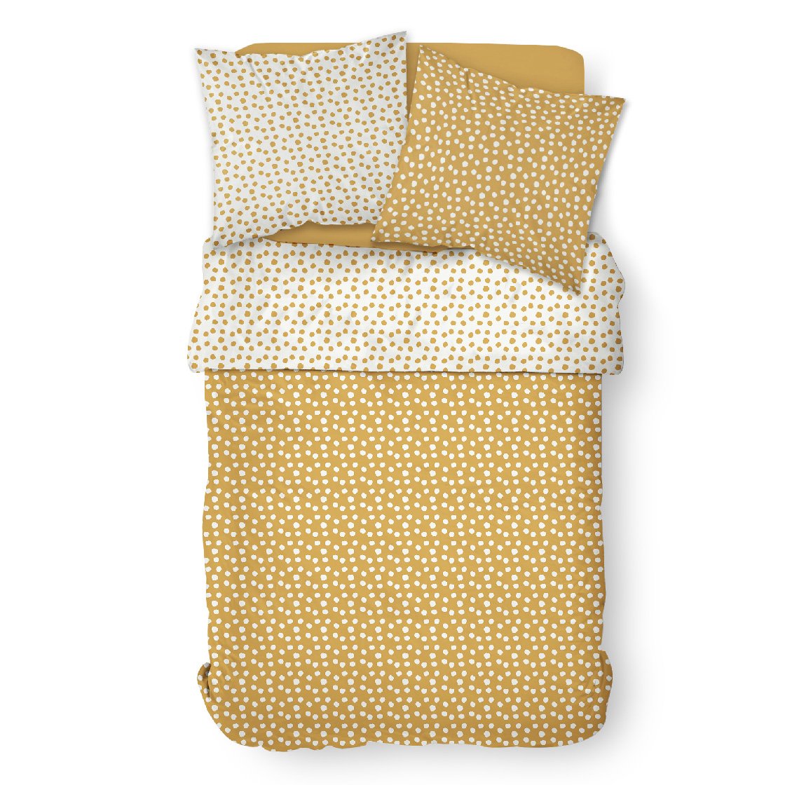 Parure de lit  imprimé en coton TODAY LINGE DE MAISON Jaune