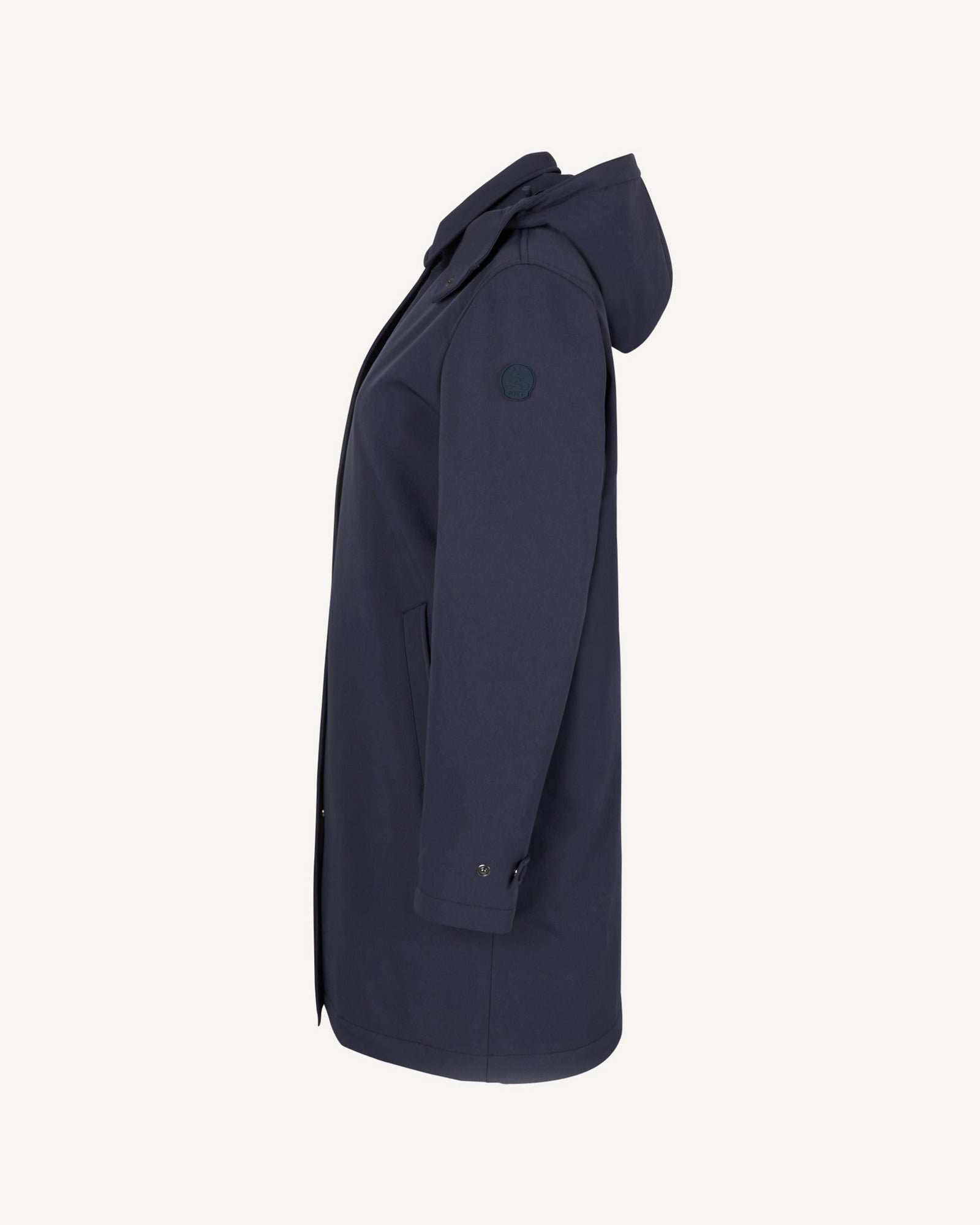Waterproof coat with removable hood in corinth JOTT Blue